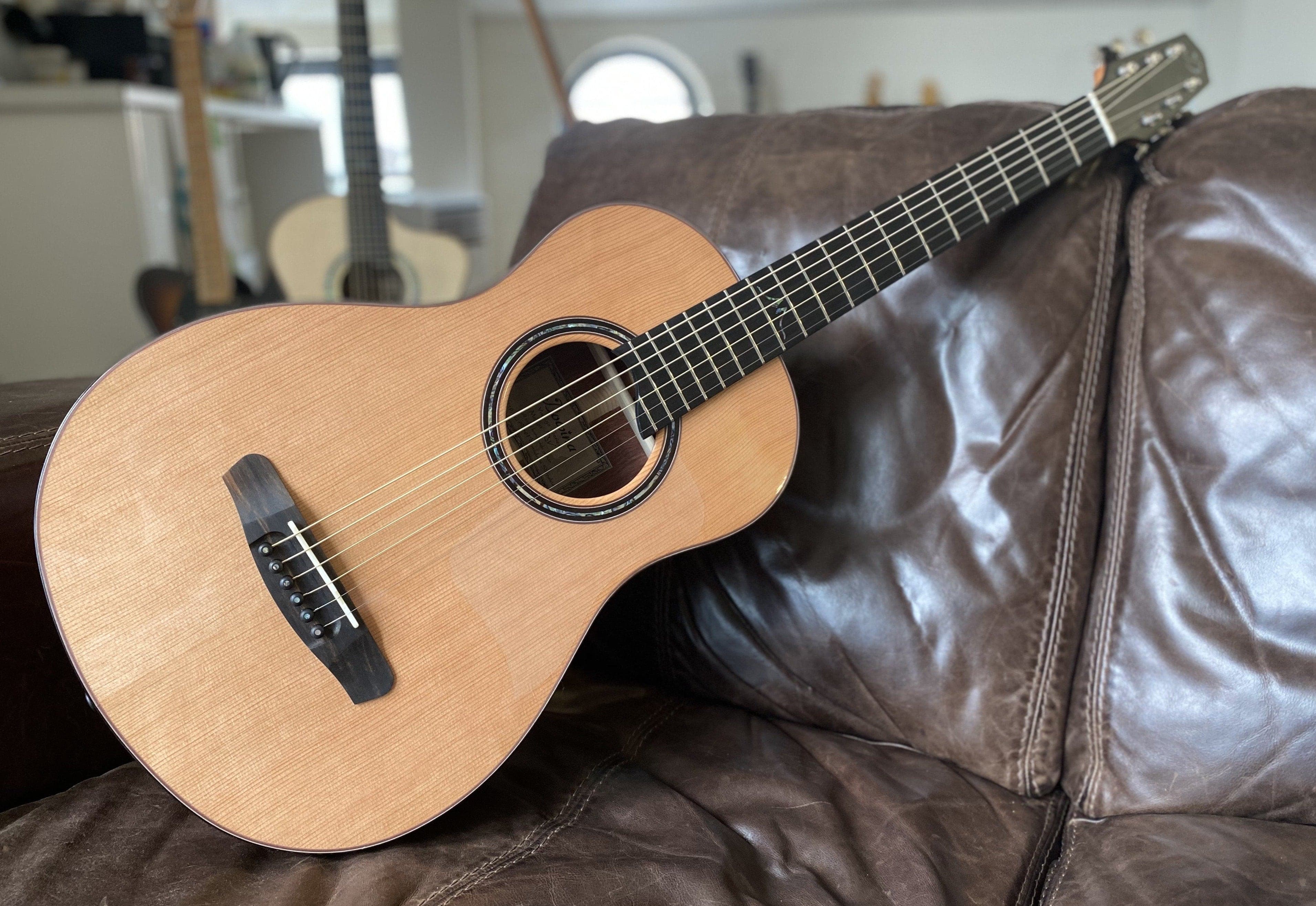 Dowina Merlot BV Cedar / Macacauba Parlor Guitar, Acoustic Guitar for sale at Richards Guitars.