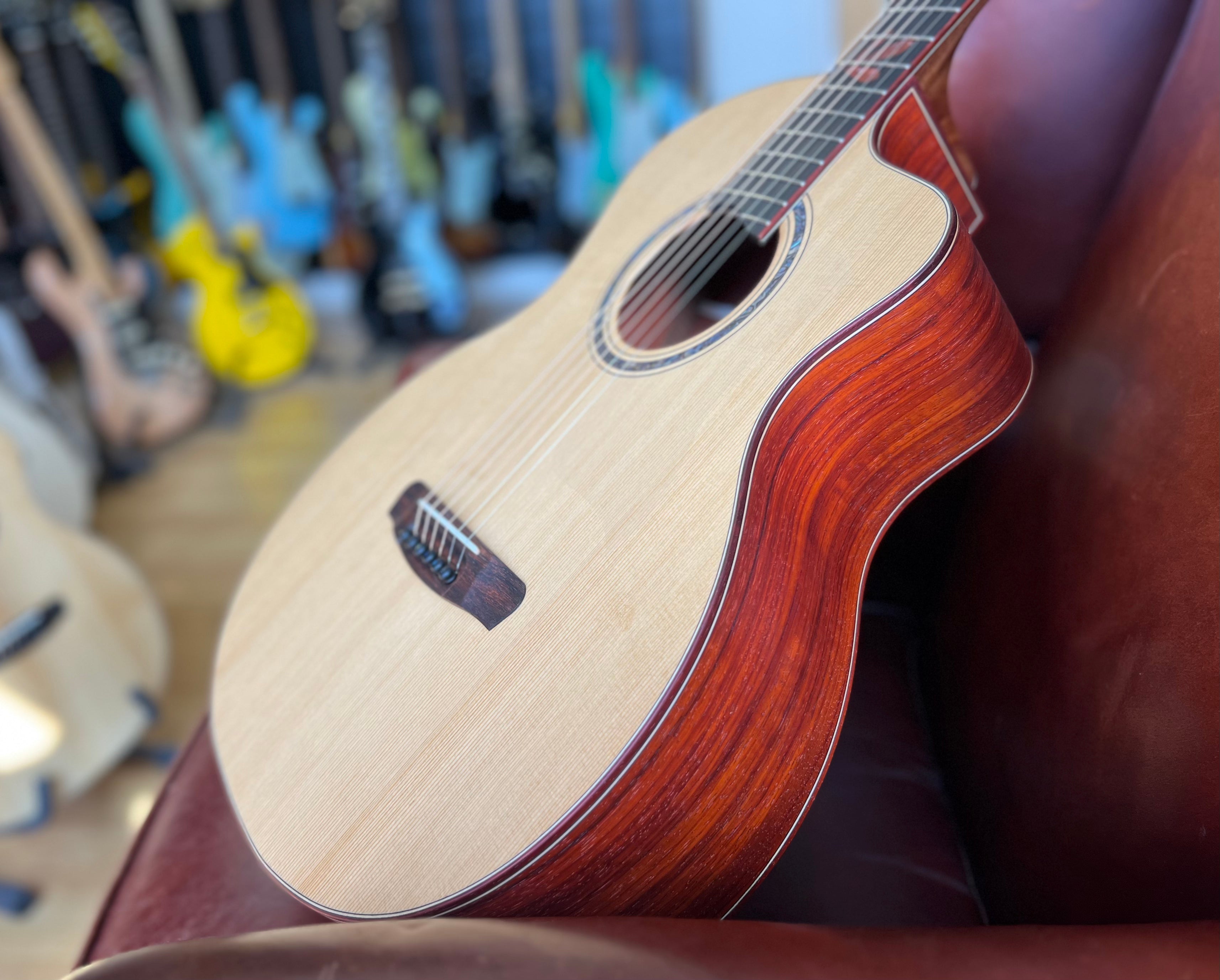 Dowina PADAUK GAC TDS 12 Fret Neck Join (Thermo Cured Dolomite Spruce), Acoustic Guitar for sale at Richards Guitars.