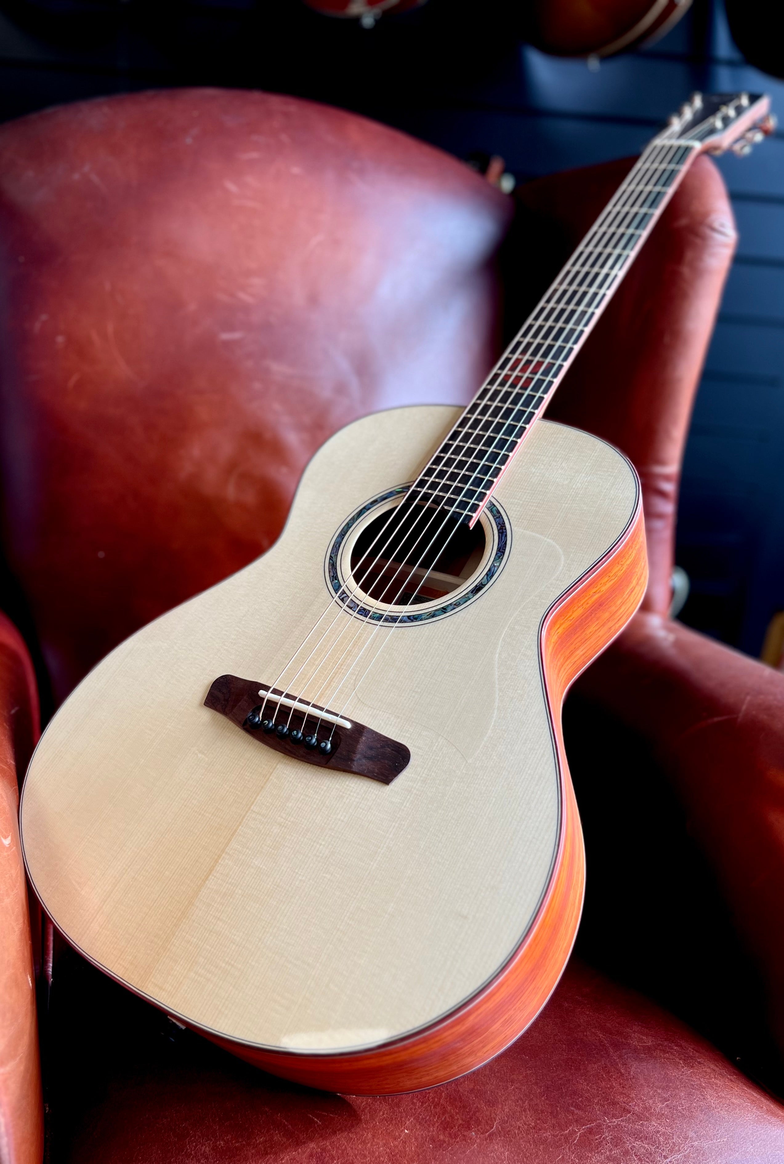 Dowina PADAUK OMG TSWS (Thermo Cured Swiss Spruce), Acoustic Guitar for sale at Richards Guitars.