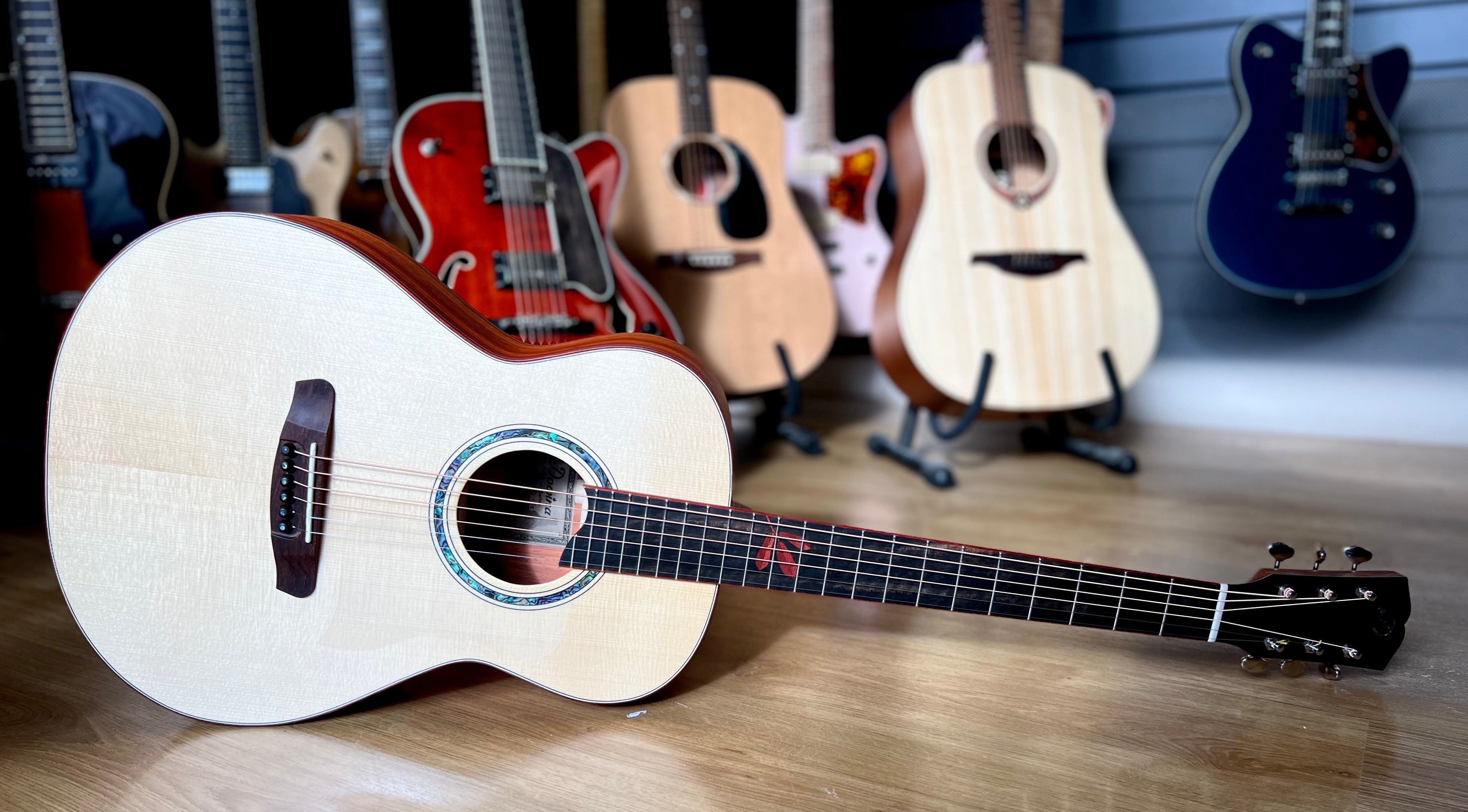 Dowina PADAUK OMG TSWS (Thermo Cured Swiss Spruce), Acoustic Guitar for sale at Richards Guitars.