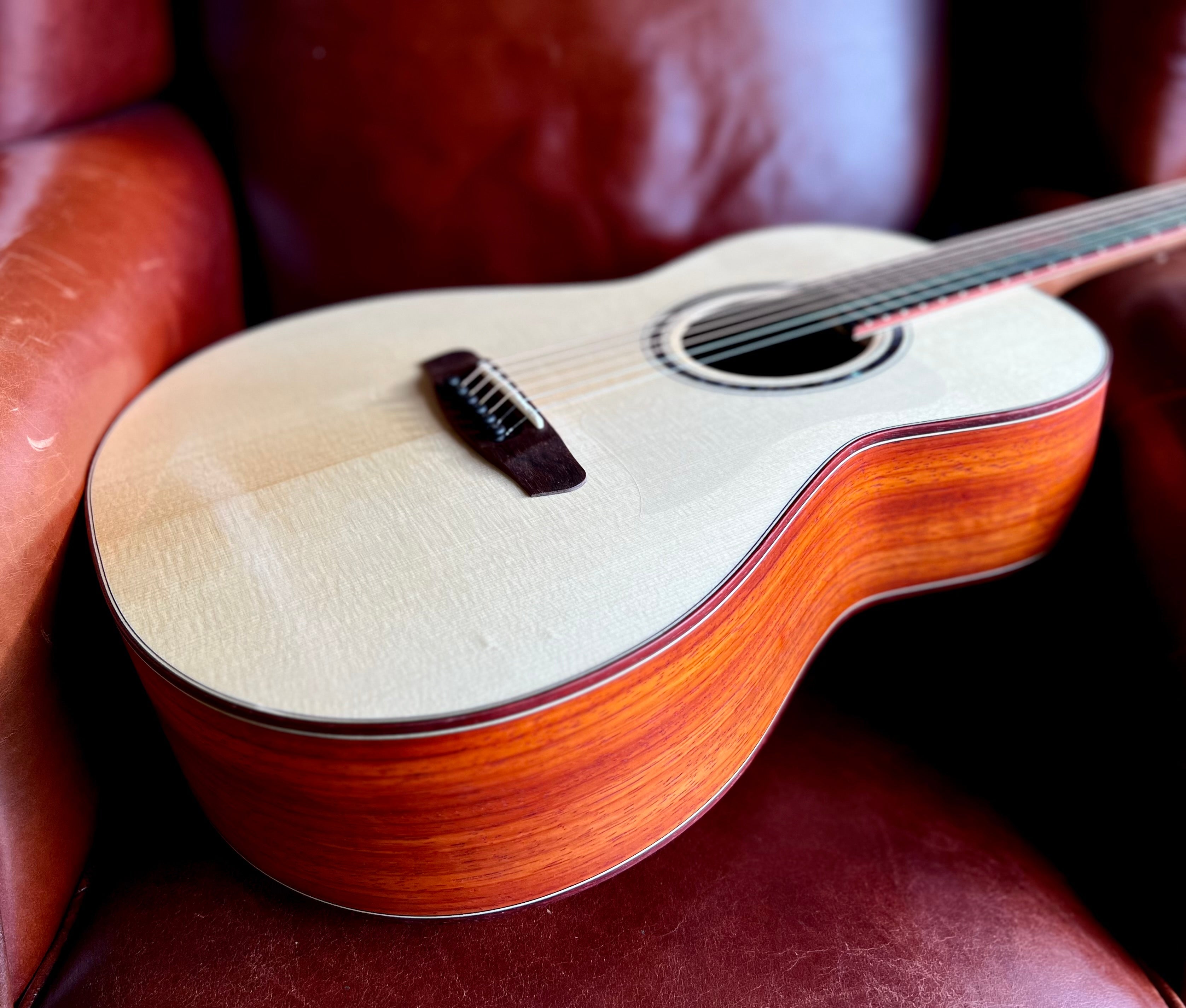 Dowina PADAUK OMG TSWS (Thermo Cured Swiss Spruce), Acoustic Guitar for sale at Richards Guitars.