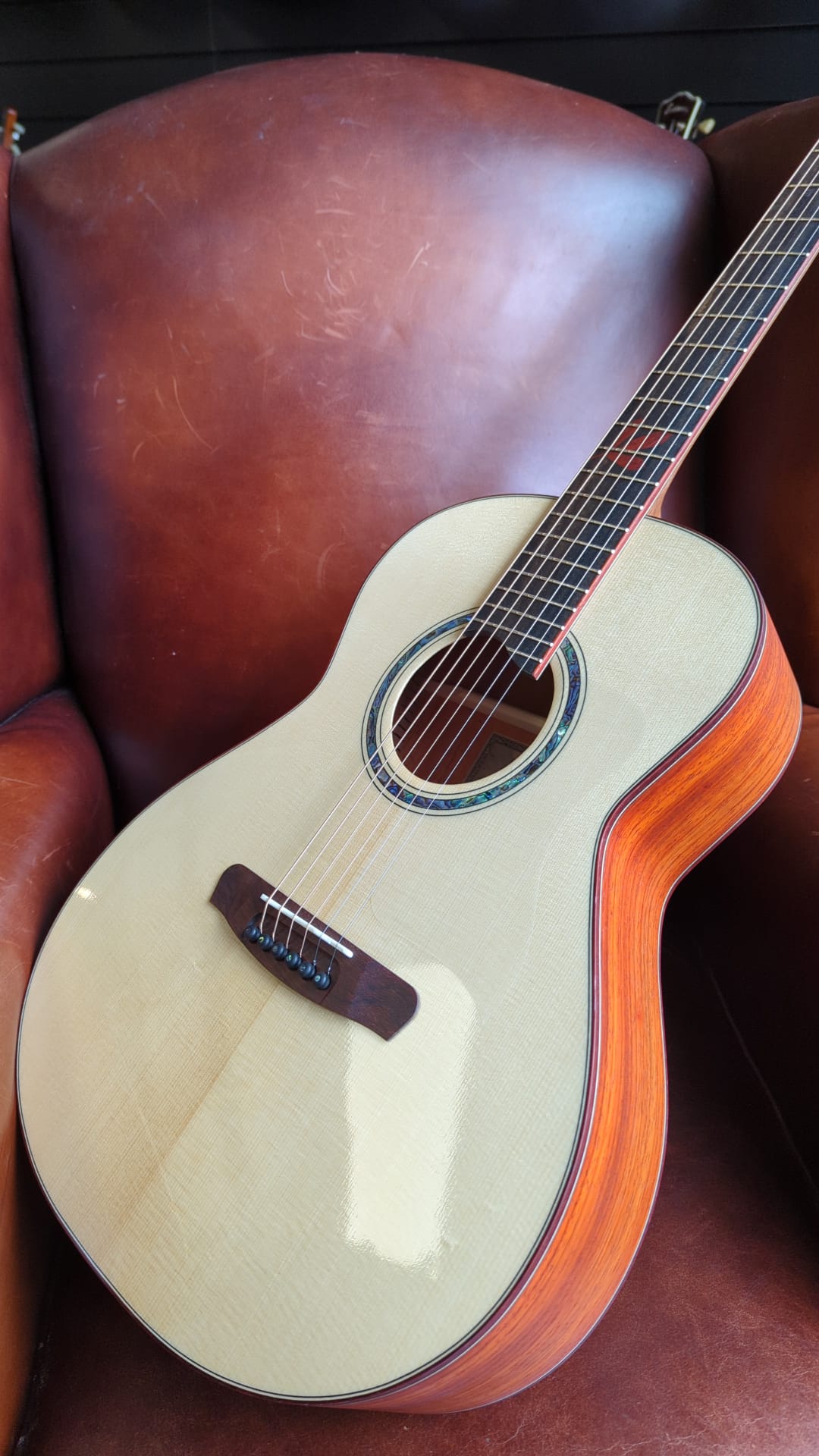 Dowina PADAUK OMG TSWS (Thermo Cured Swiss Spruce), Acoustic Guitar for sale at Richards Guitars.