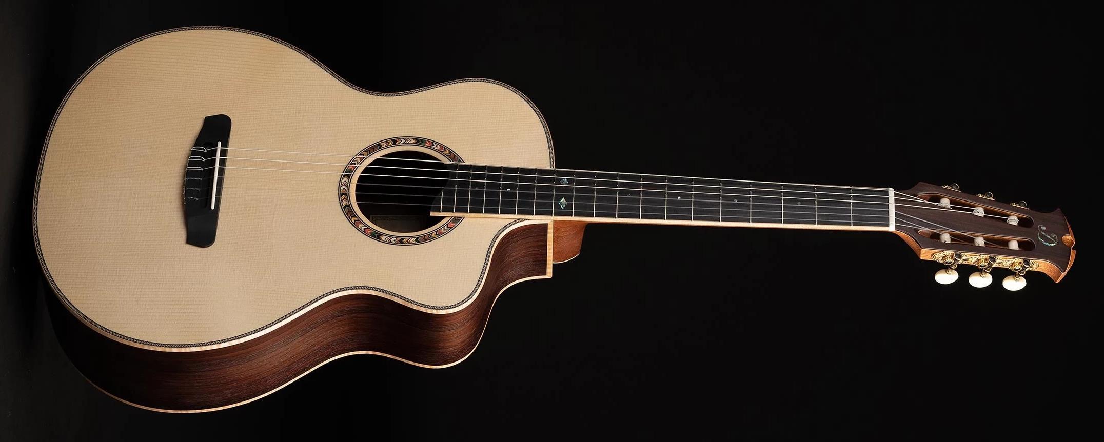 Dowina Rosewood (Ceres) HC-S Hybrid Nylon String Cutaway, Nylon Strung Guitar for sale at Richards Guitars.