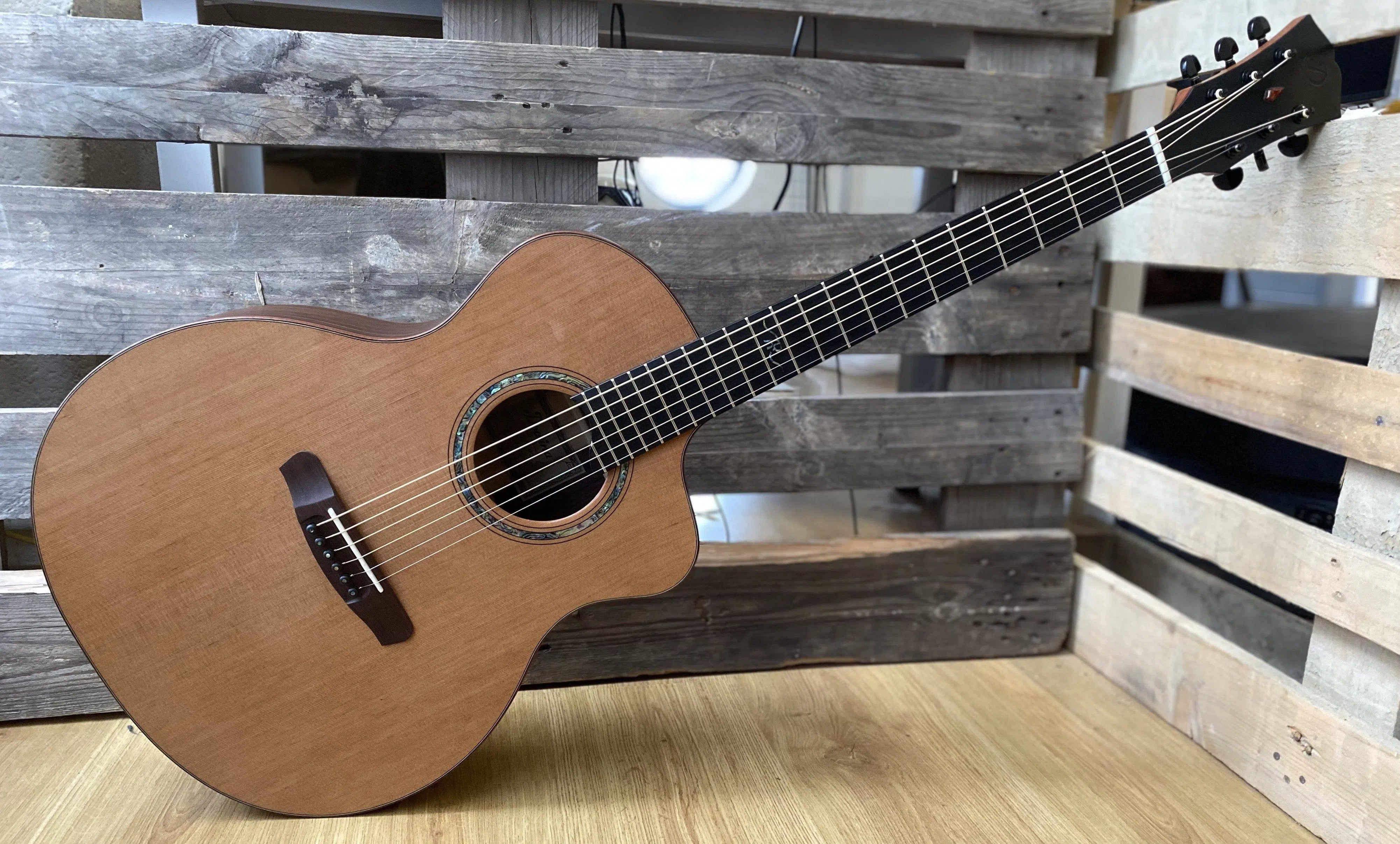 Dowina Rosewood / Maple / Rosewood Trio Plate (Amber Road) With Cedar Top, Acoustic Guitar for sale at Richards Guitars.