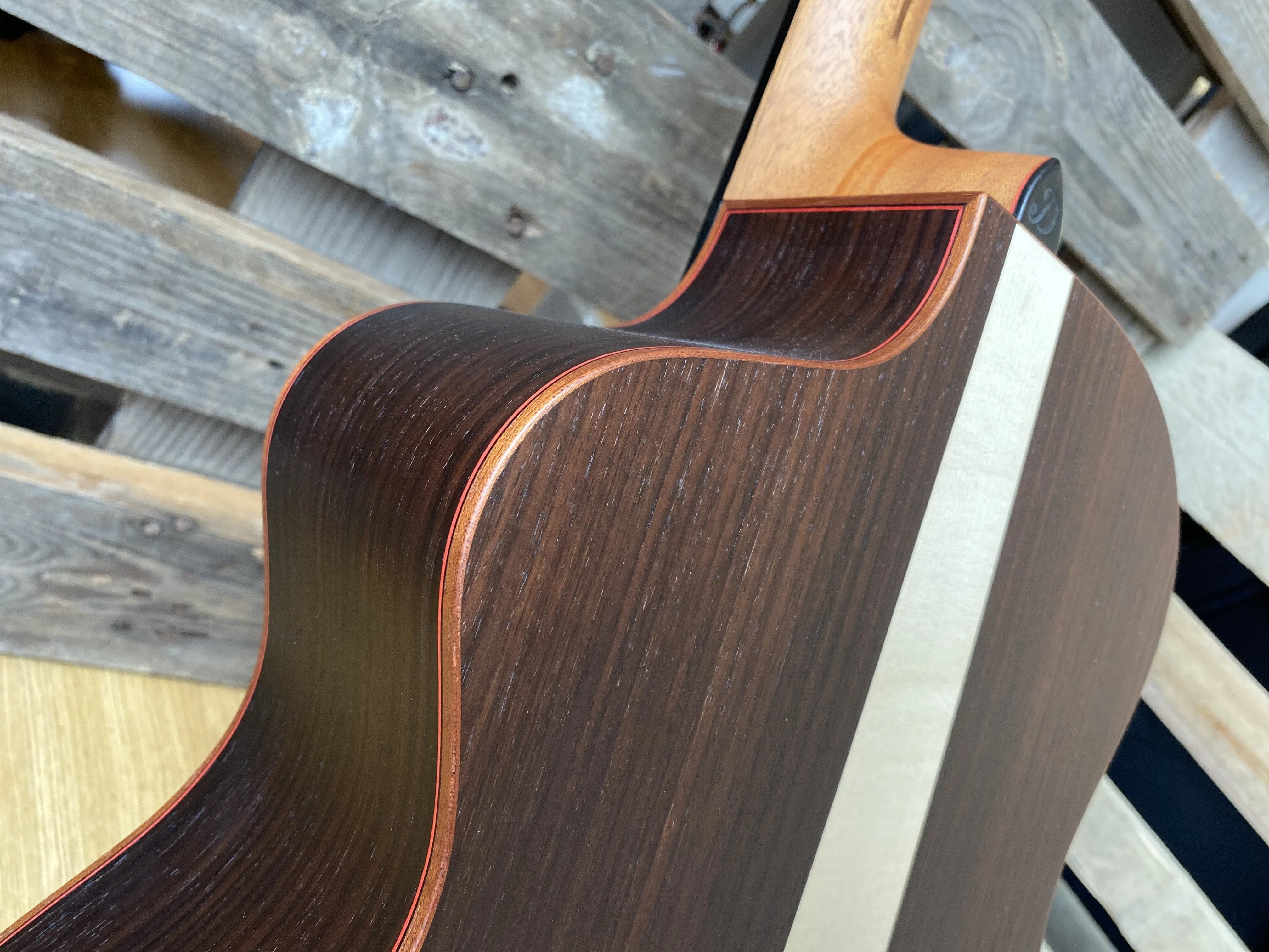 Dowina Rosewood / Maple / Rosewood Trio Plate (Amber Road) With Dolomite Spruce Top, Acoustic Guitar for sale at Richards Guitars.