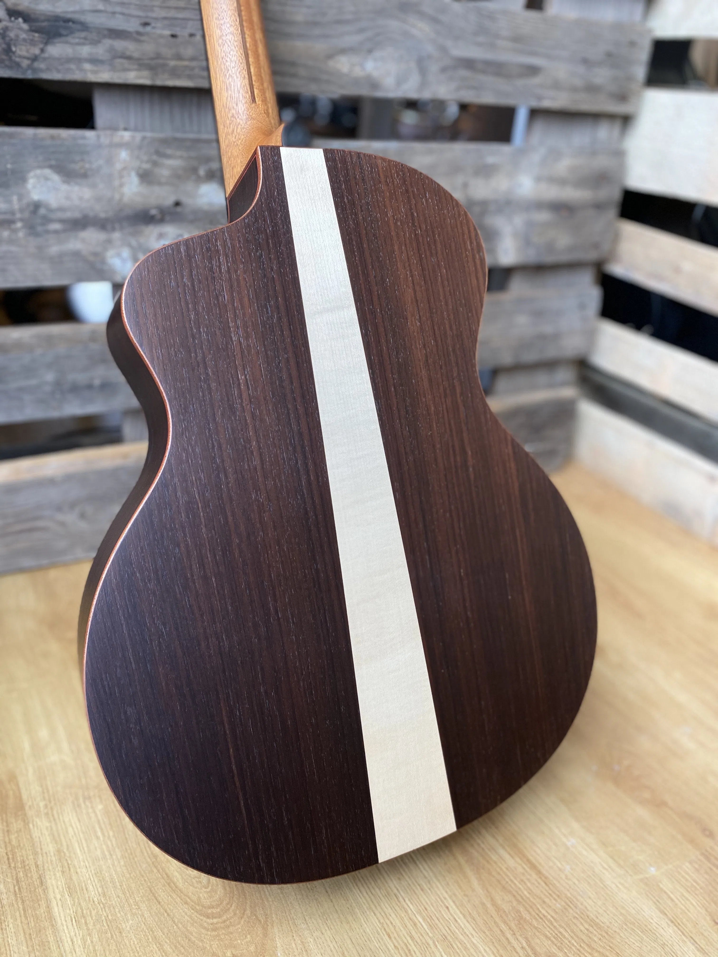 Dowina Rosewood / Maple / Rosewood Trio Plate (Amber Road) With Dolomite Spruce Top, Acoustic Guitar for sale at Richards Guitars.