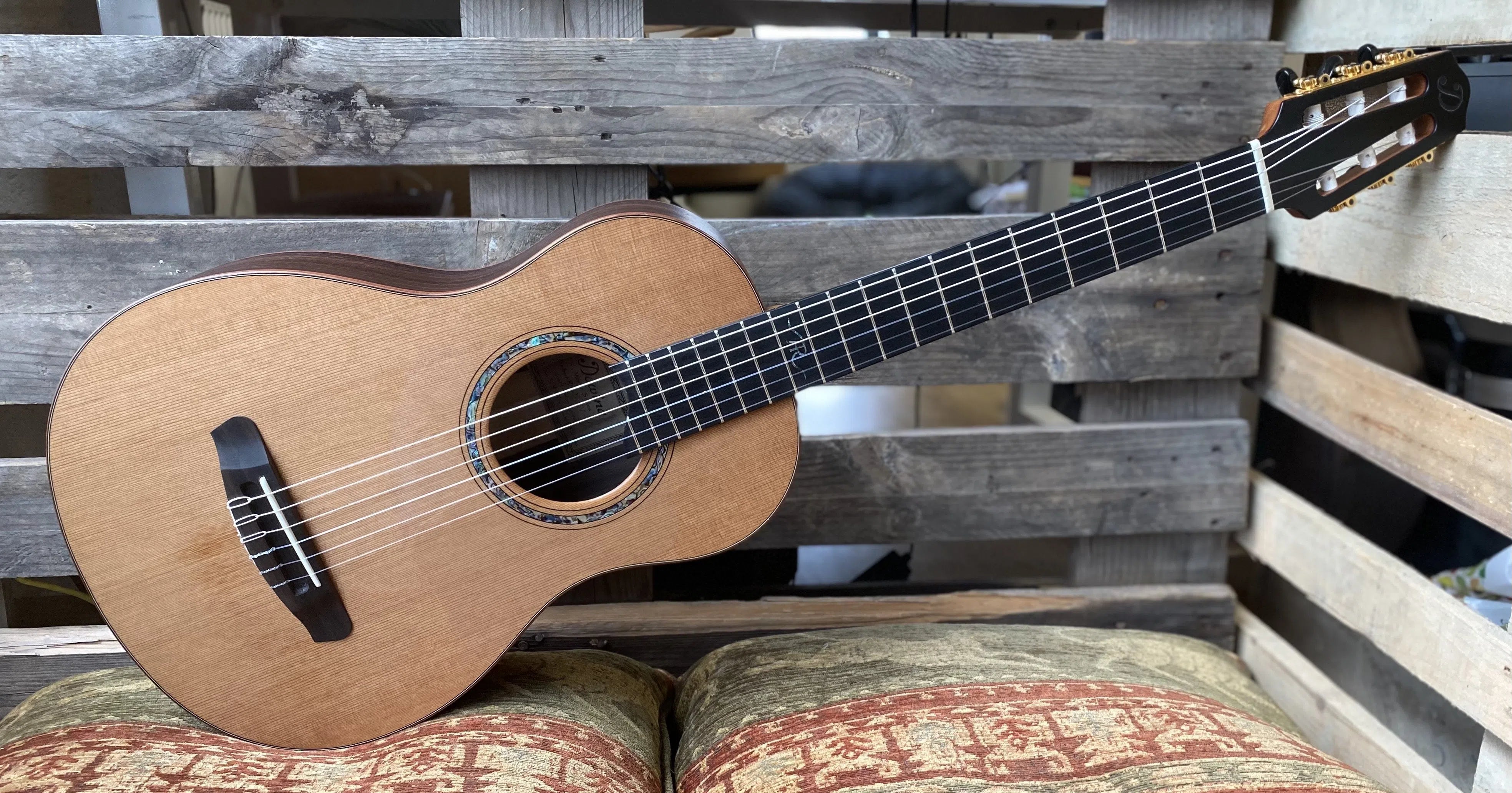 Dowina Rosewood / Maple / Rosewood Trioplate (Amber Road) BV-H Nylon Hybrid, Acoustic Guitar for sale at Richards Guitars.