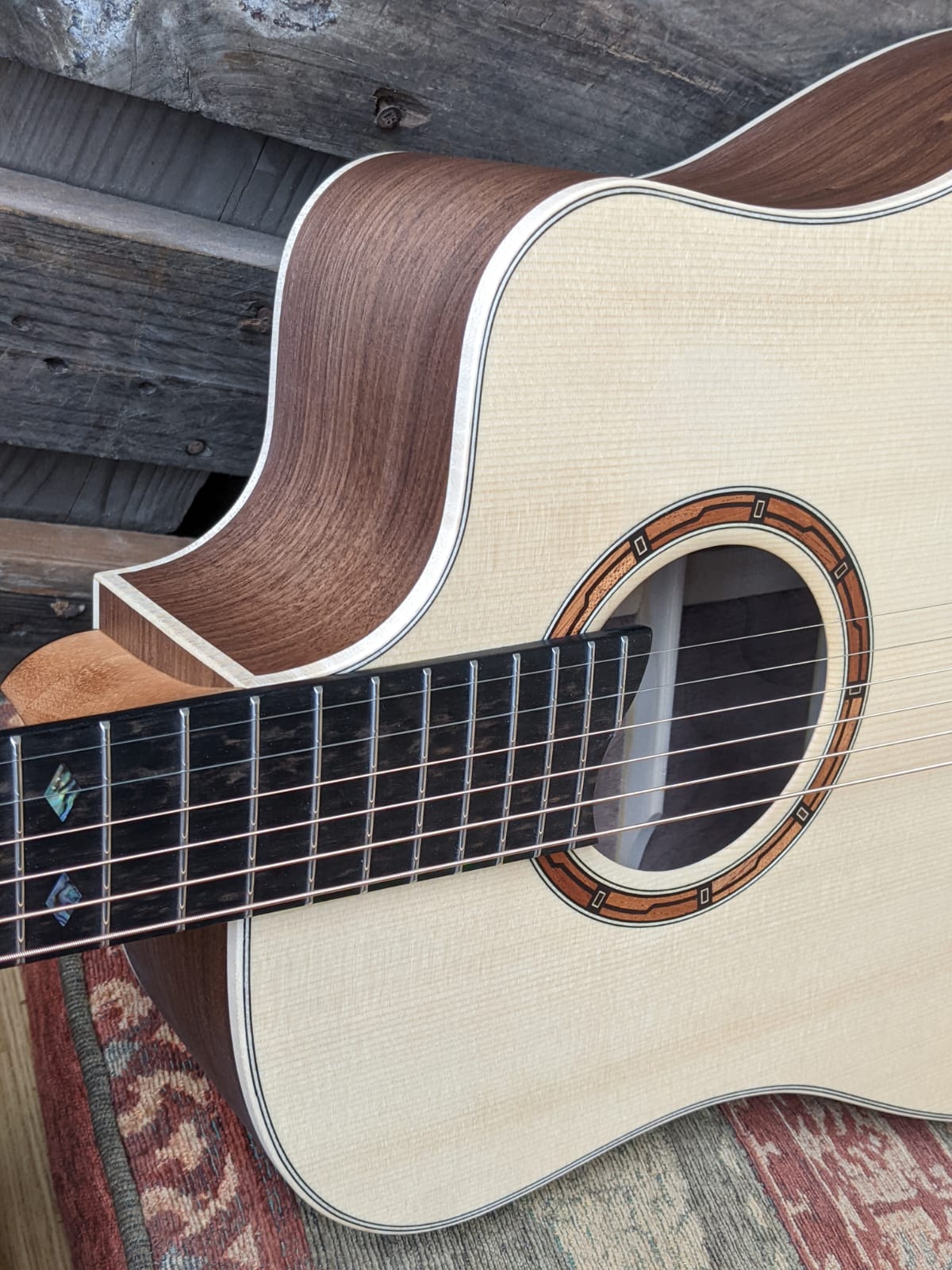 Dowina Walnut (SOL) Dreadnought Cutaway, Acoustic Guitar for sale at Richards Guitars.