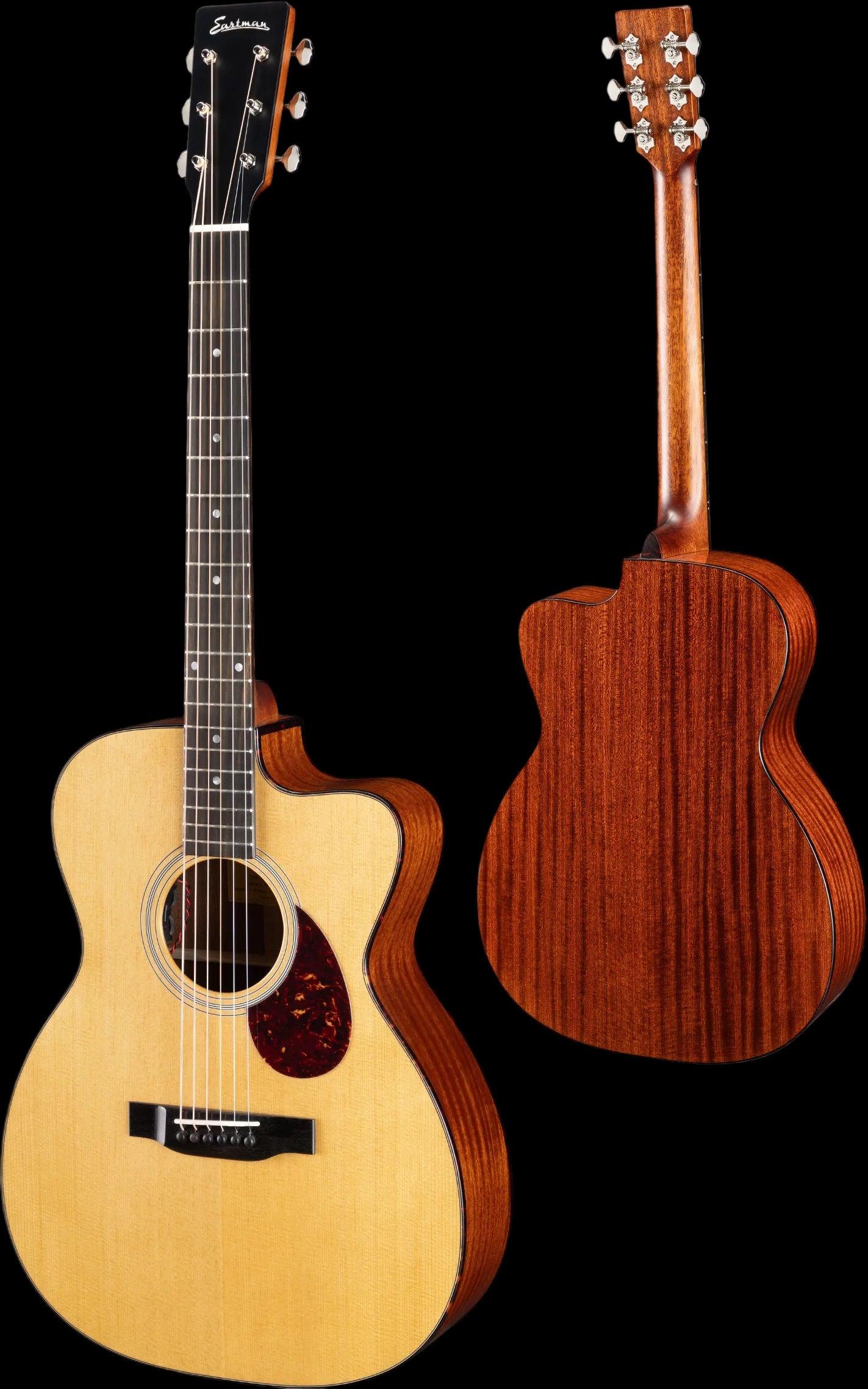 Eastman E1OMCE-DLX Natural Electro Acoustic Guitar (Price inc. Custom Pro Setup Package)
