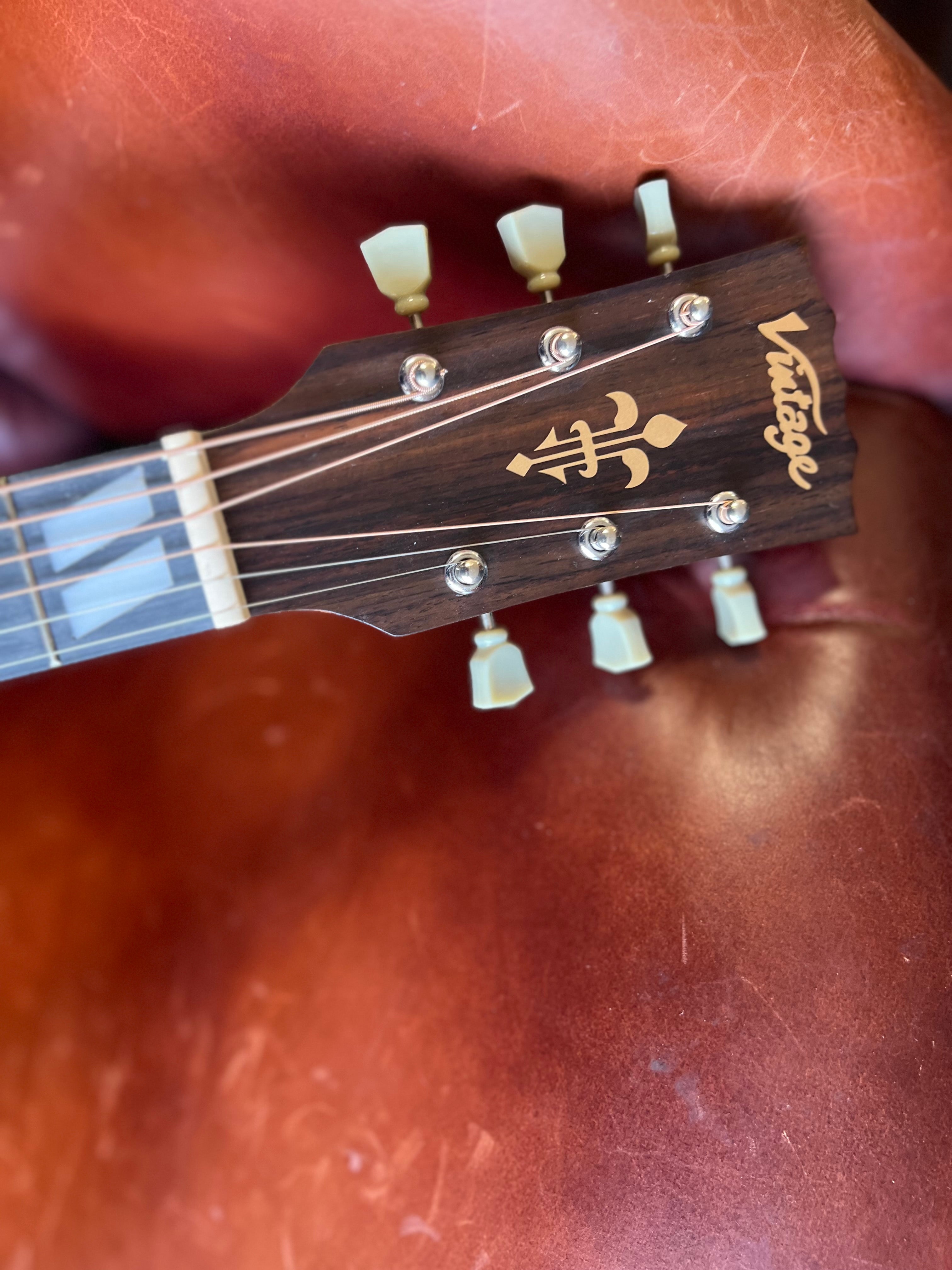 Vintage VGA990 Electro-Acoustic Sweetwater Guitar ~ Sunburst, Electro Acoustic Guitar for sale at Richards Guitars.