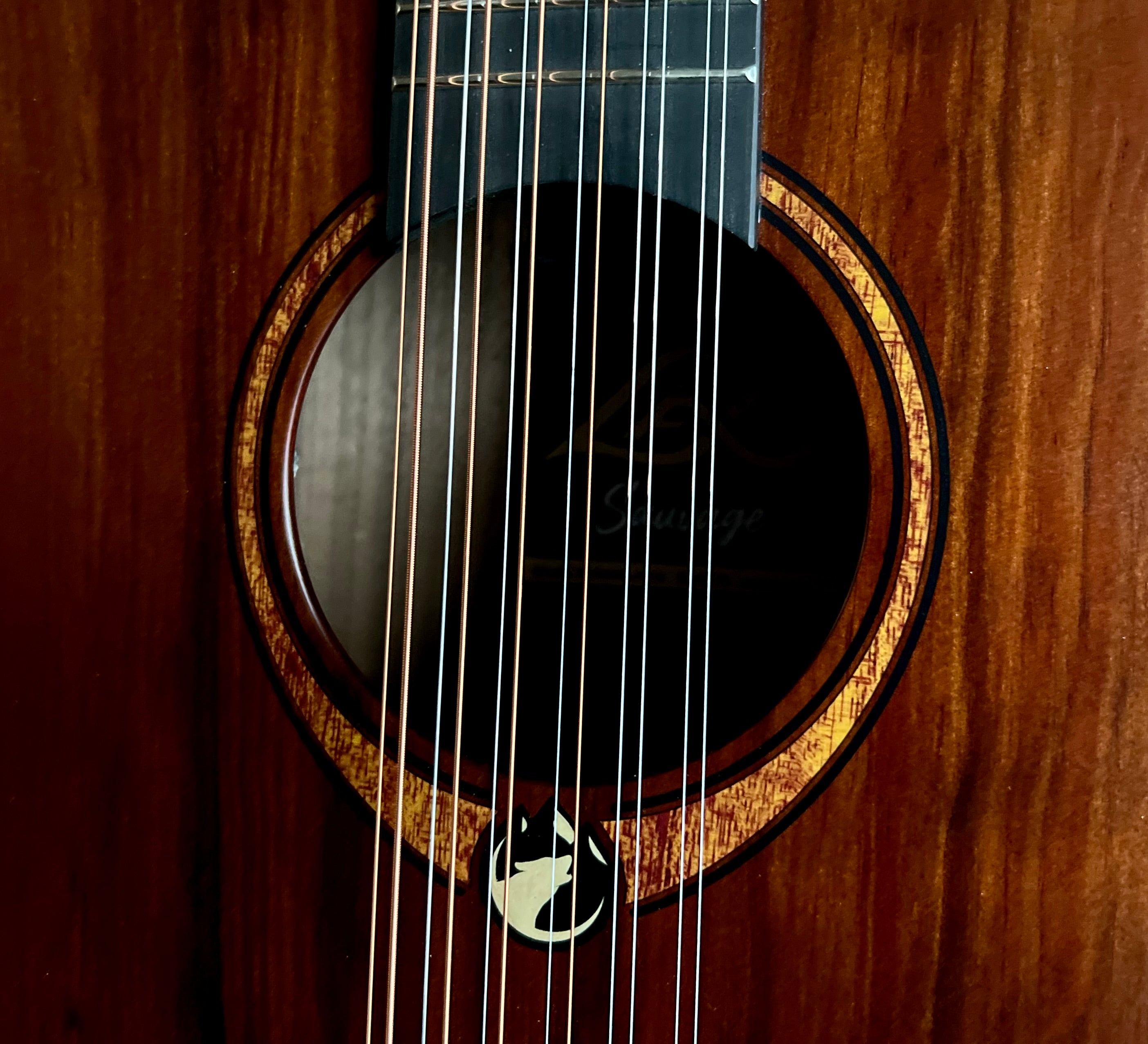 LAG Sauvage Jumbo 12 Strings Cutaway Acoustic-Electric, Electro Acoustic Guitar for sale at Richards Guitars.