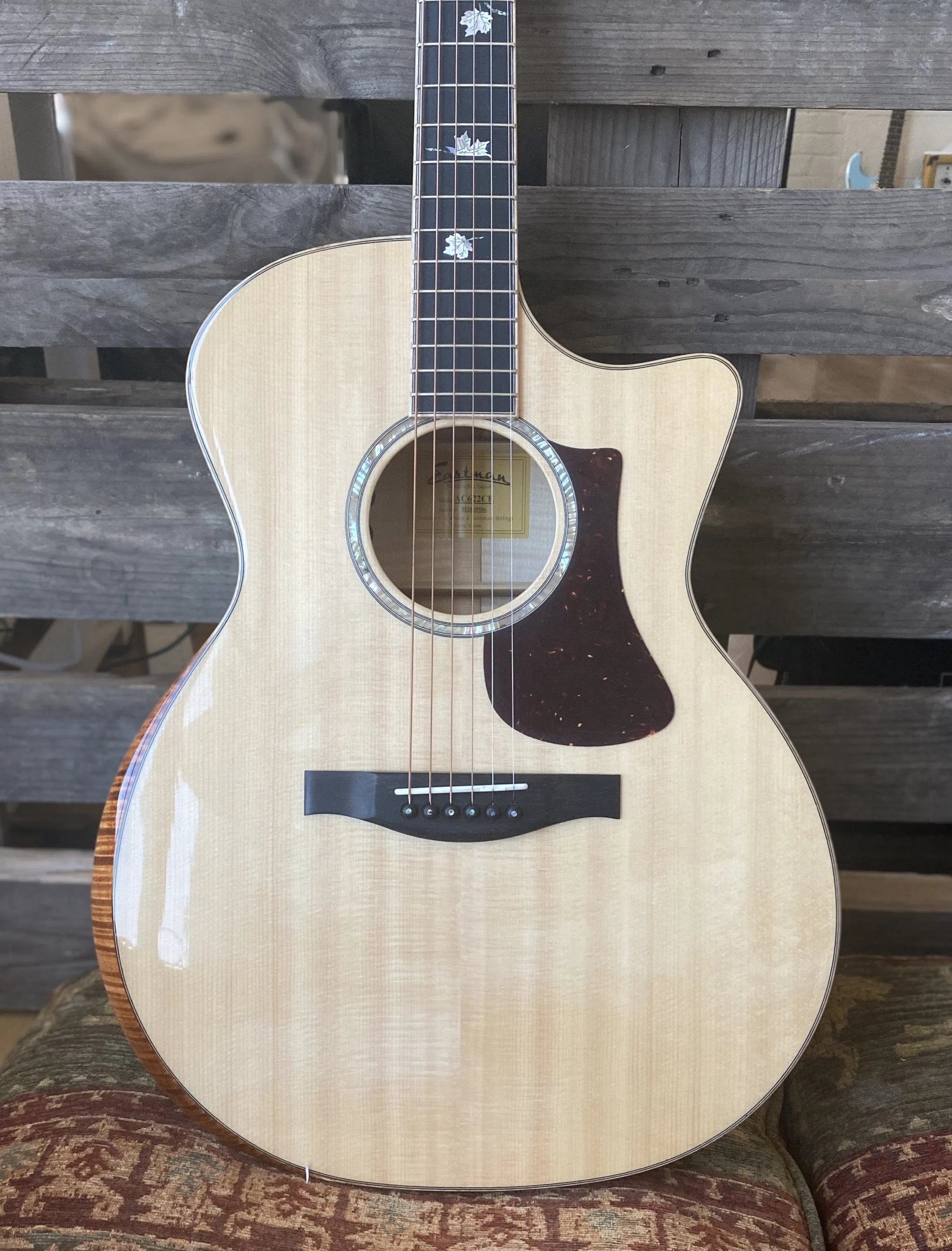 Eastman AC622CE Grand Auditorium w/ cutaway (Price inc. Custom Pro Setup Package), Electro Acoustic Guitar for sale at Richards Guitars.