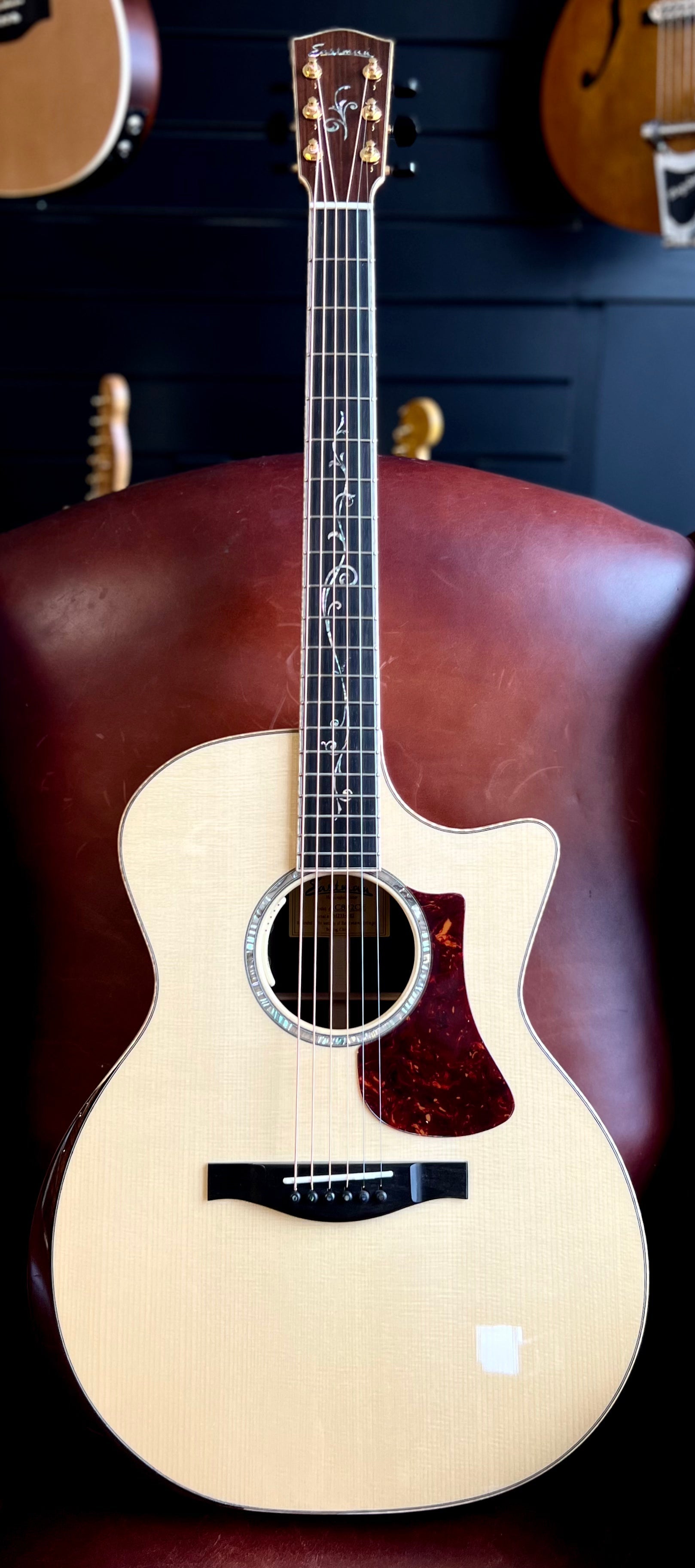 Eastman AC822CE 2024 Model, Electro Acoustic Guitar for sale at Richards Guitars.