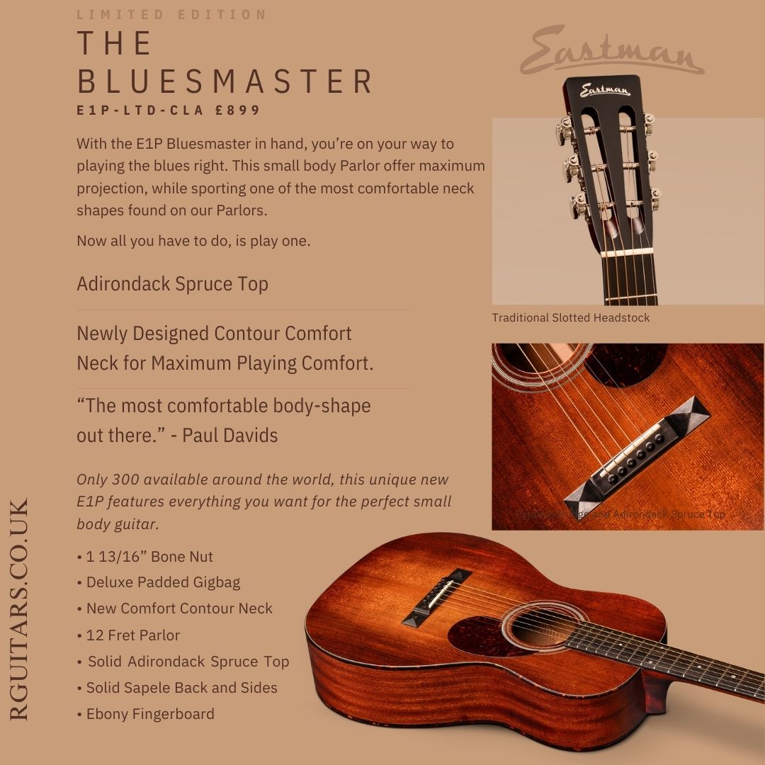 Eastman E1P Limited Edition Blues Master Parlor E1P-LTD -CLA, Acoustic Guitar for sale at Richards Guitars.