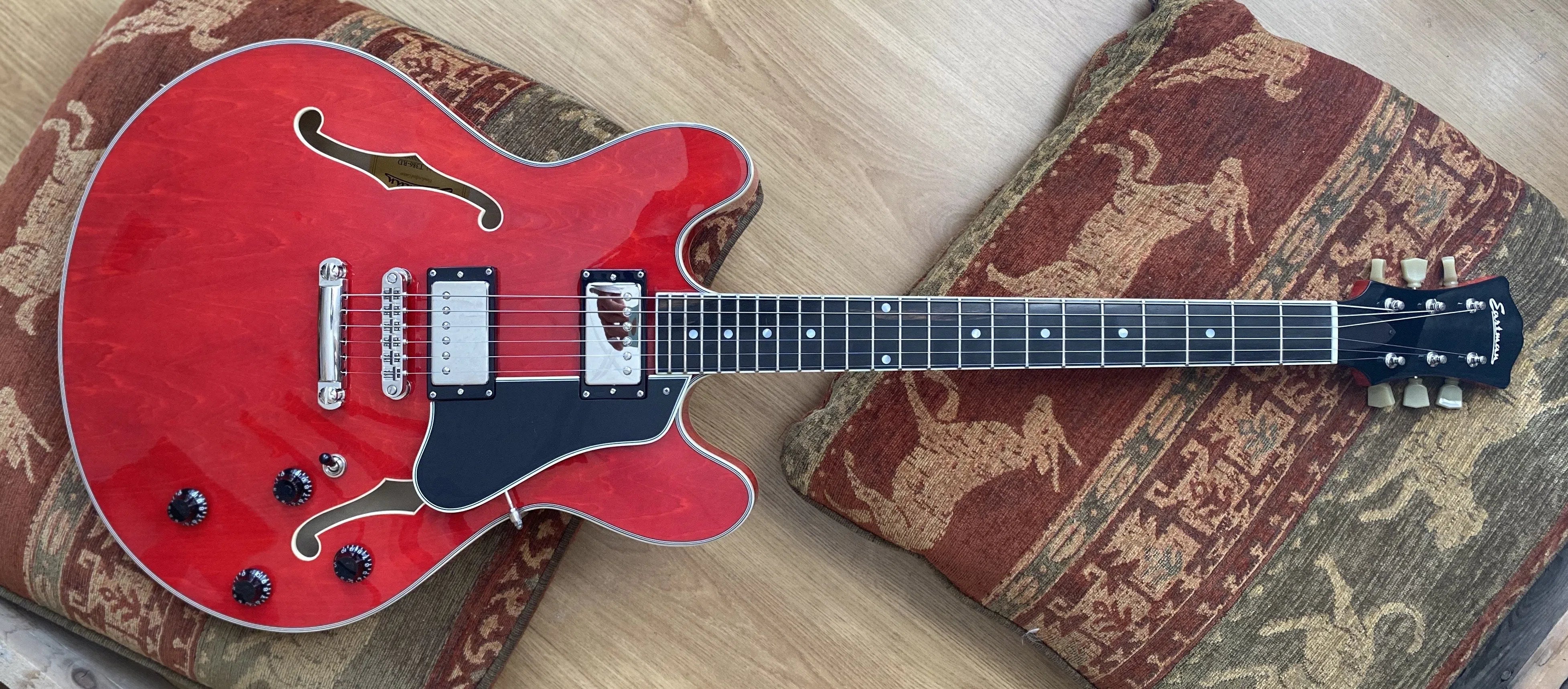 Eastman T386 Red (Price inc. Custom Pro Setup Package), Electric Guitar for sale at Richards Guitars.