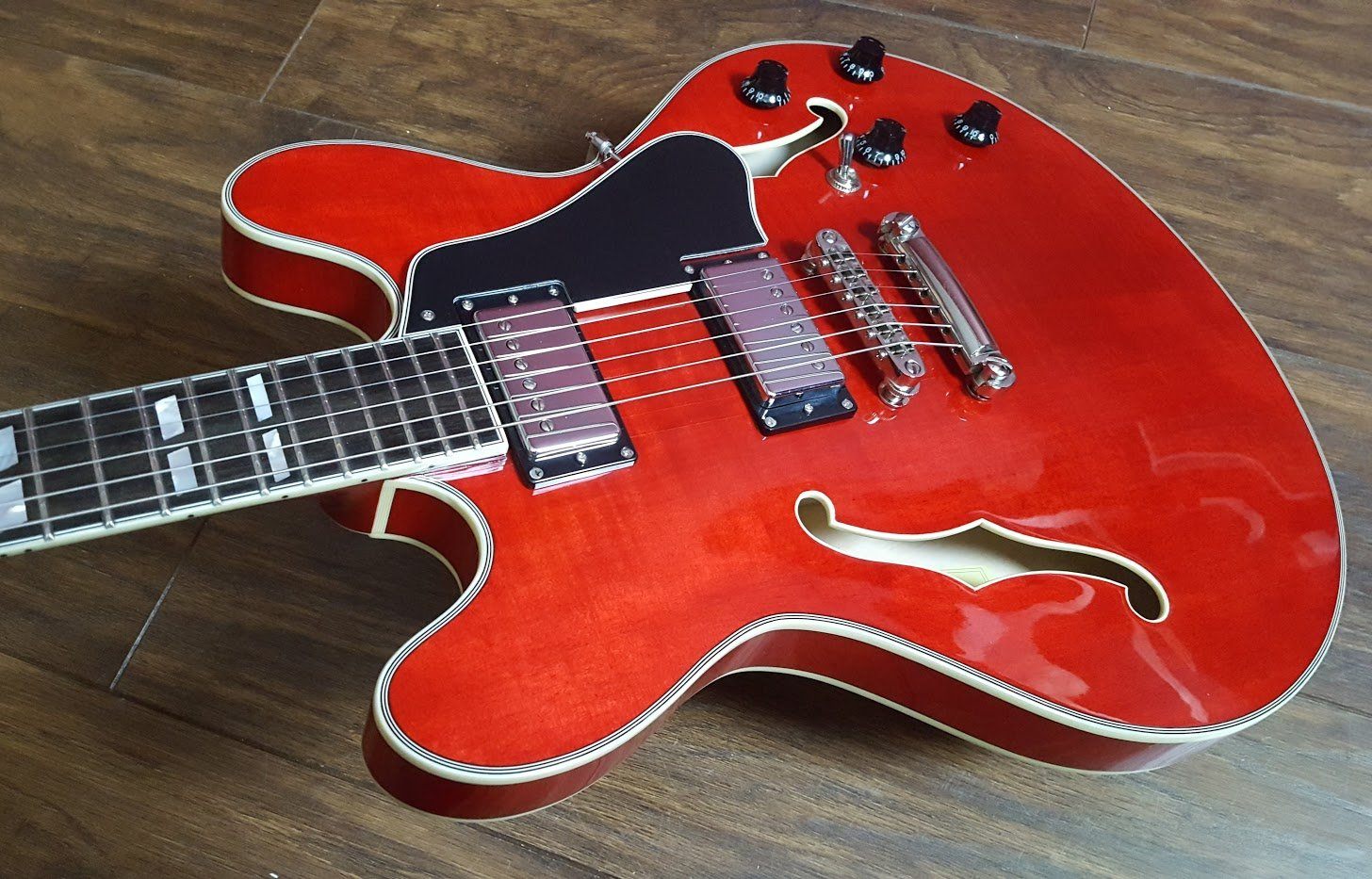 Eastman T486 Red, Electric Guitar for sale at Richards Guitars.