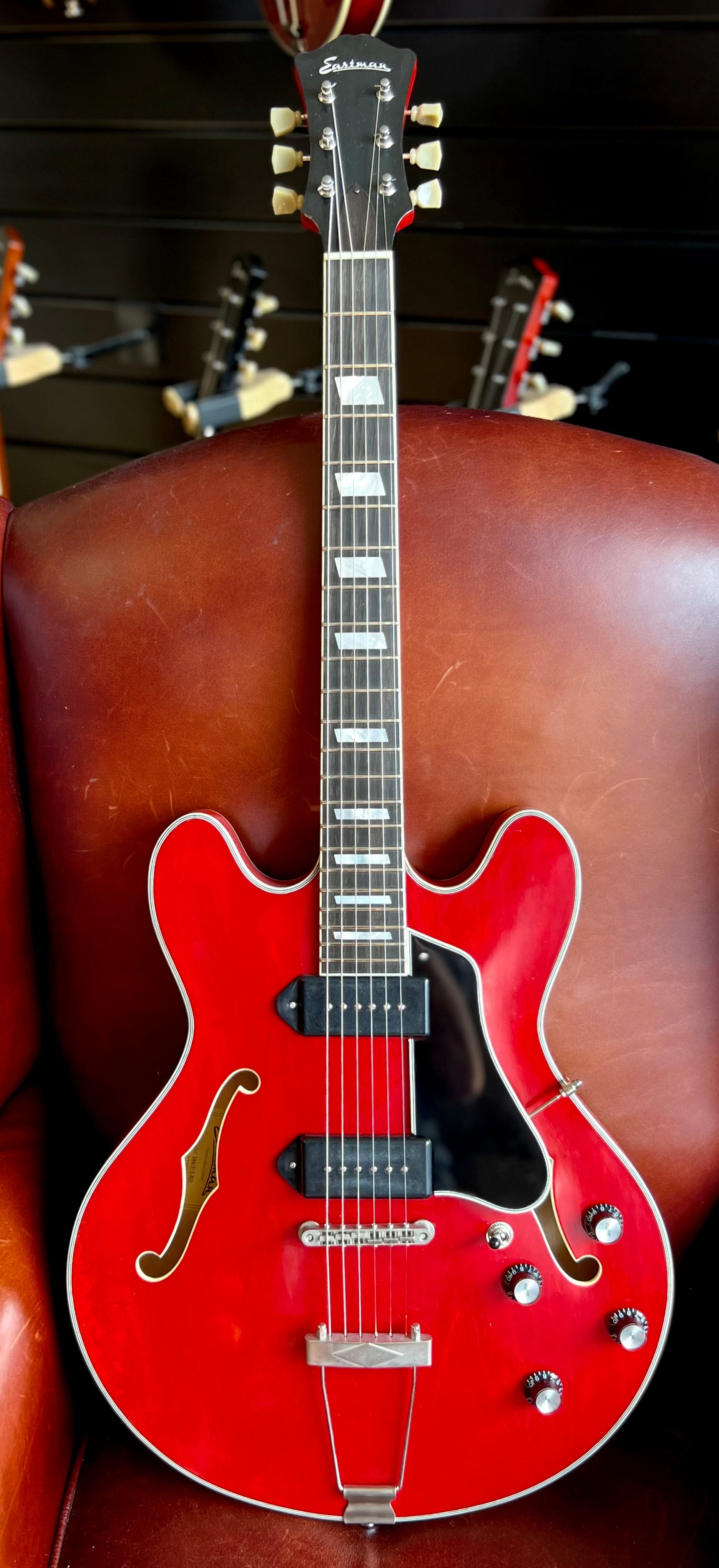 Eastman T64/v-T-RD (Red), Electric Guitar for sale at Richards Guitars.