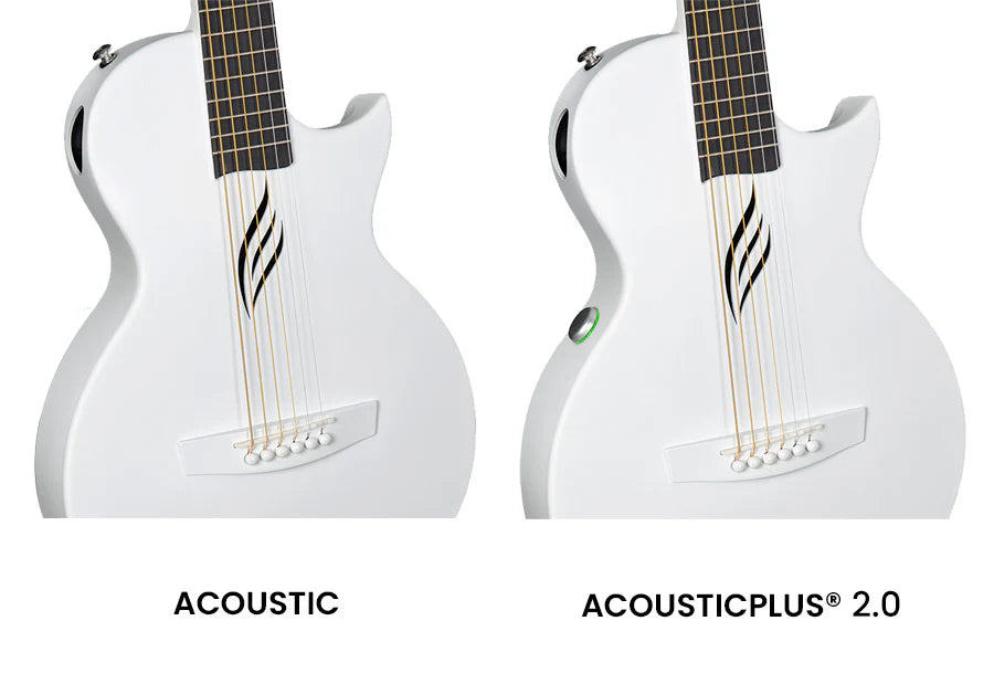 Enya NOVA GO/SP1 White Nova Go Carbo fibre electro guitar with Bluetooth, Electro Acoustic Guitar for sale at Richards Guitars.