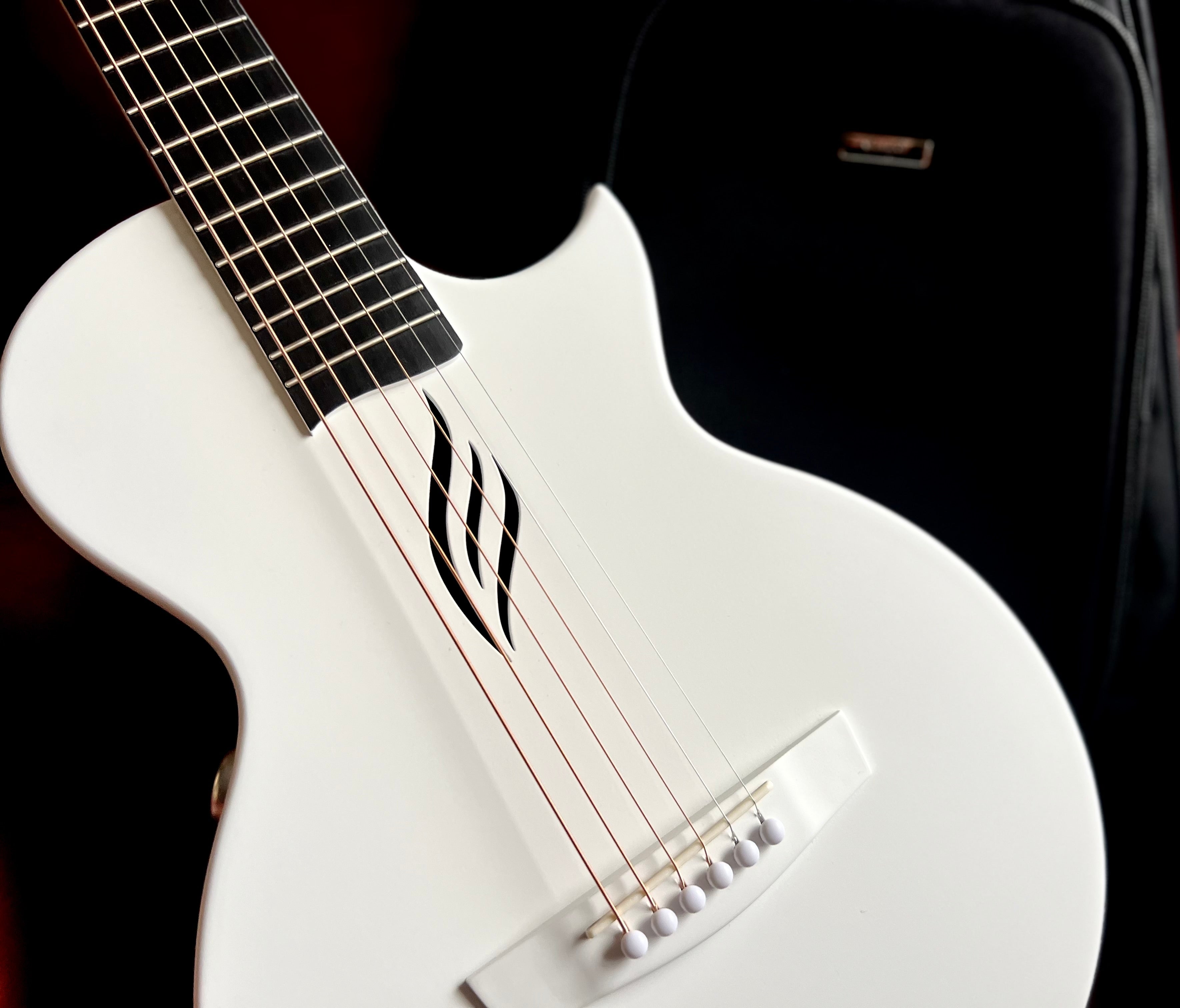 Enya Nova GO SP1-WH White Nova Go Carbo fibre electro guitar with Bluetooth, Electro Acoustic Guitar for sale at Richards Guitars.