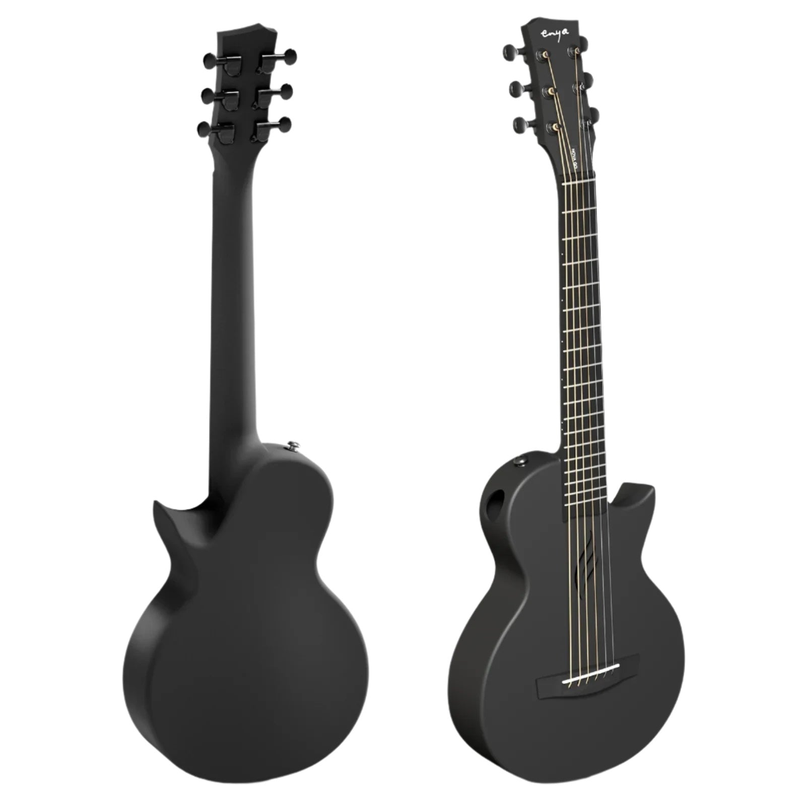 Enya Nova Go Mini Black Carbon fibre Less Than 1/2 Size Acoustic Guitar!, Acoustic Guitar for sale at Richards Guitars.