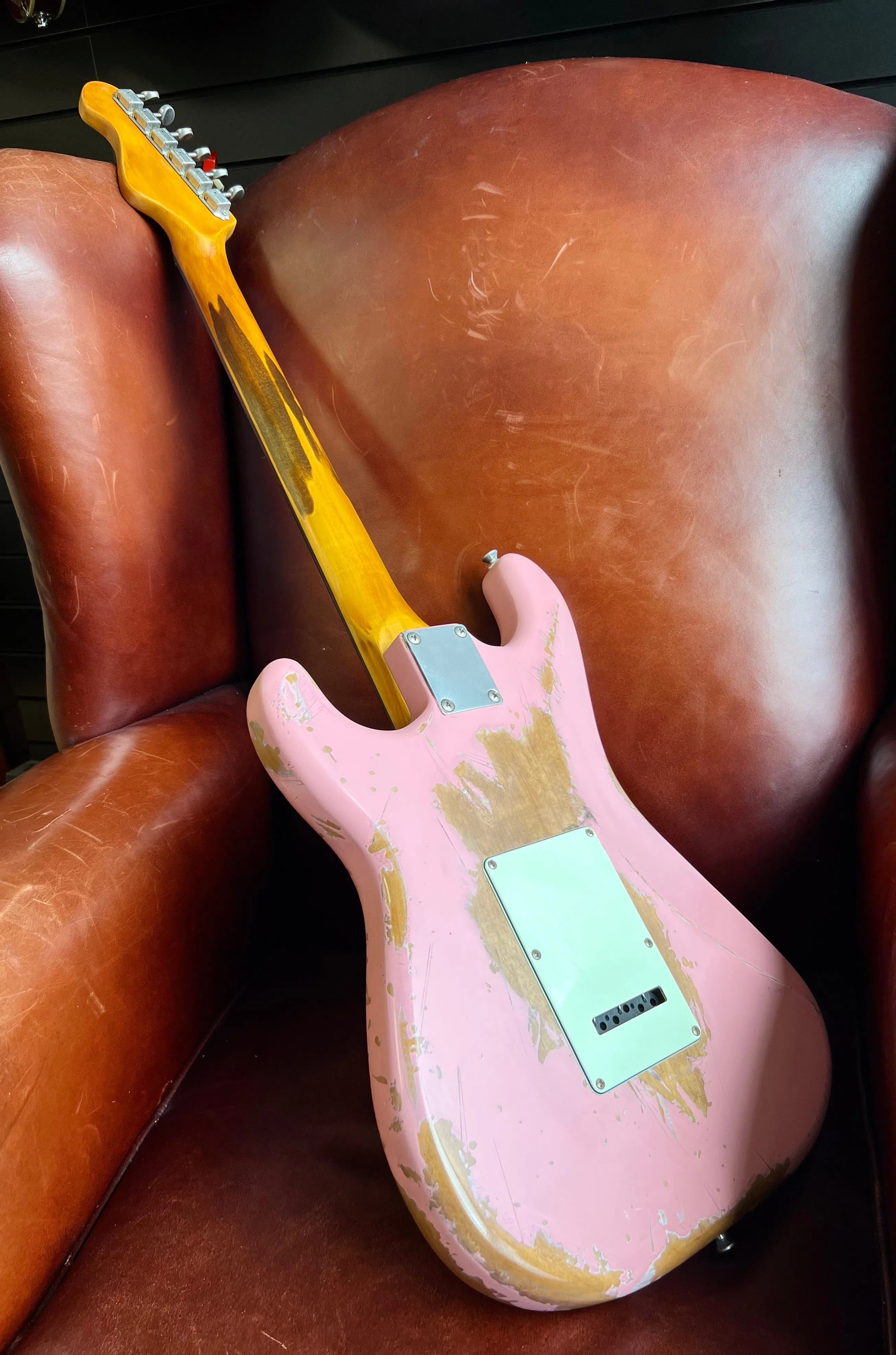 Vintage Proshop Post Apocalypse Radioactive Pink Electric Guitar, Electric Guitar for sale at Richards Guitars.