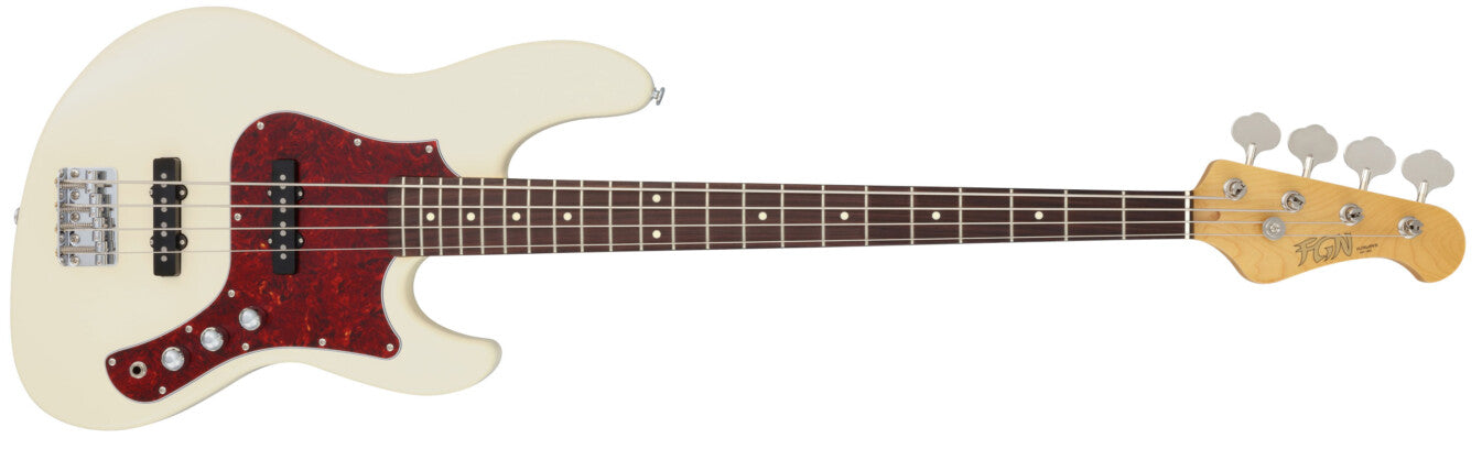 FGN Boundary BMJ-2R Mighty Jazz 2 Ivory, Bass Guitar for sale at Richards Guitars.