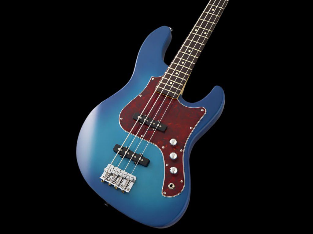 FGN Boundary BMJ-2R Mighty Jazz 2 Trans Blue Burst, Bass Guitar for sale at Richards Guitars.