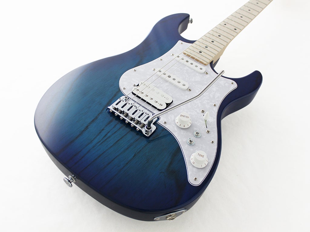 FGN Expert Odyssey EOSASHM See-Thru Blue Burst With Hard Case, Electric Guitar for sale at Richards Guitars.