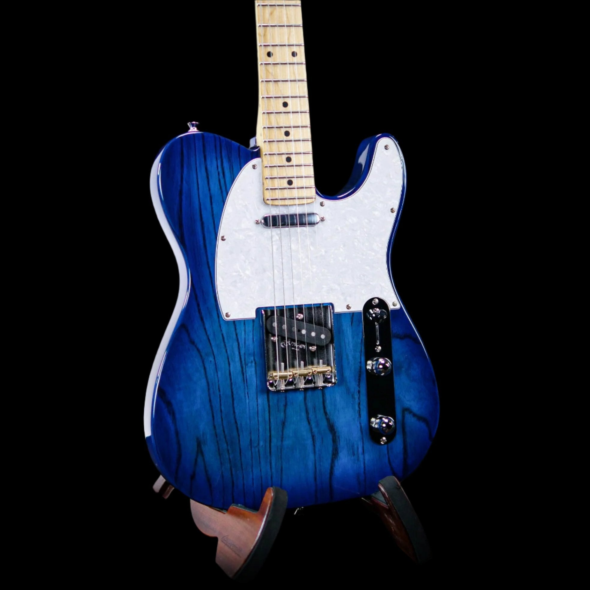 FGN Guitars Neoclassic TE 100M Ash See Thru Blue Burst, Electric Guitar for sale at Richards Guitars.