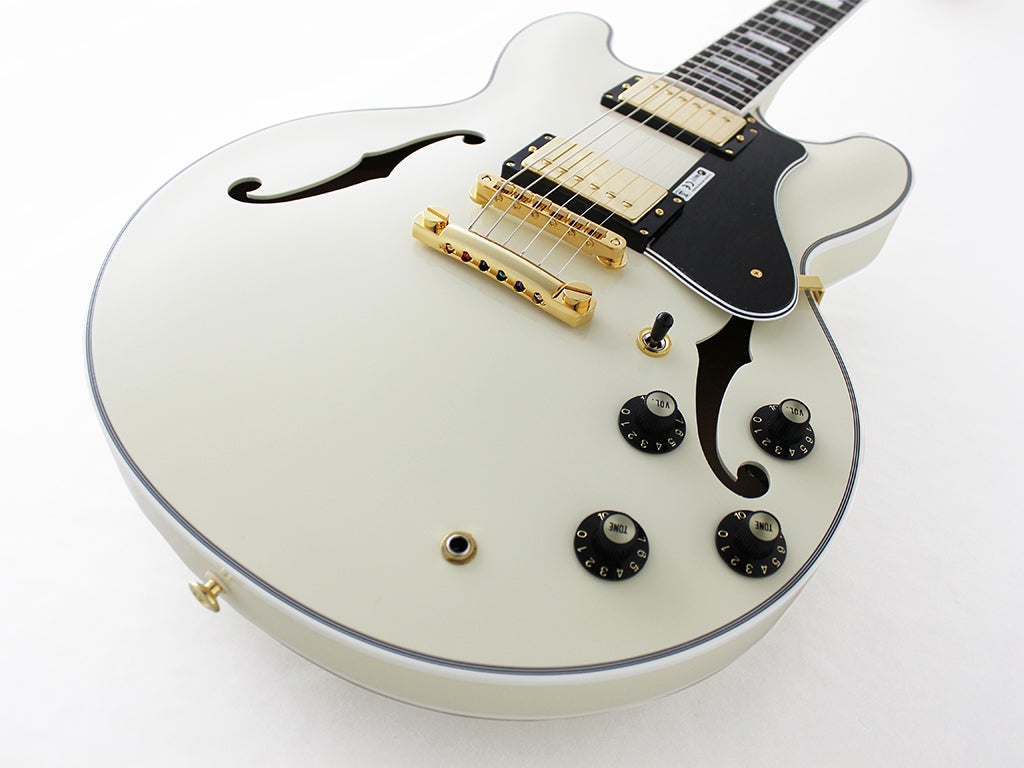 FGN Masterfield, Electric Guitar, Antique White (AWH) MSAHPC With Hard Case, Electric Guitar for sale at Richards Guitars.