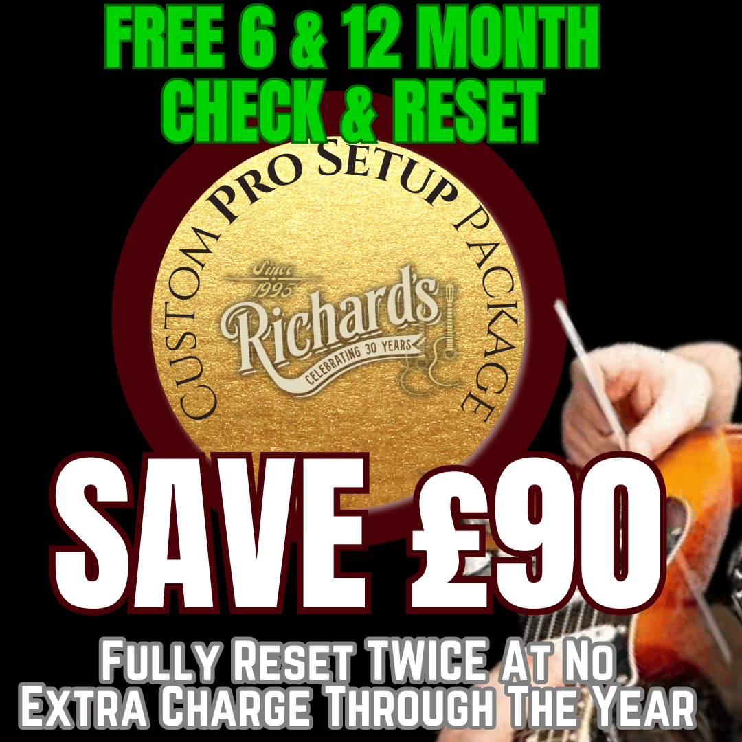 Custom Pro Setup & Follow Up Service Package Worth £200 (Available With NEW Guitar Purchases), Pro Guitar Setup for sale at Richards Guitars.