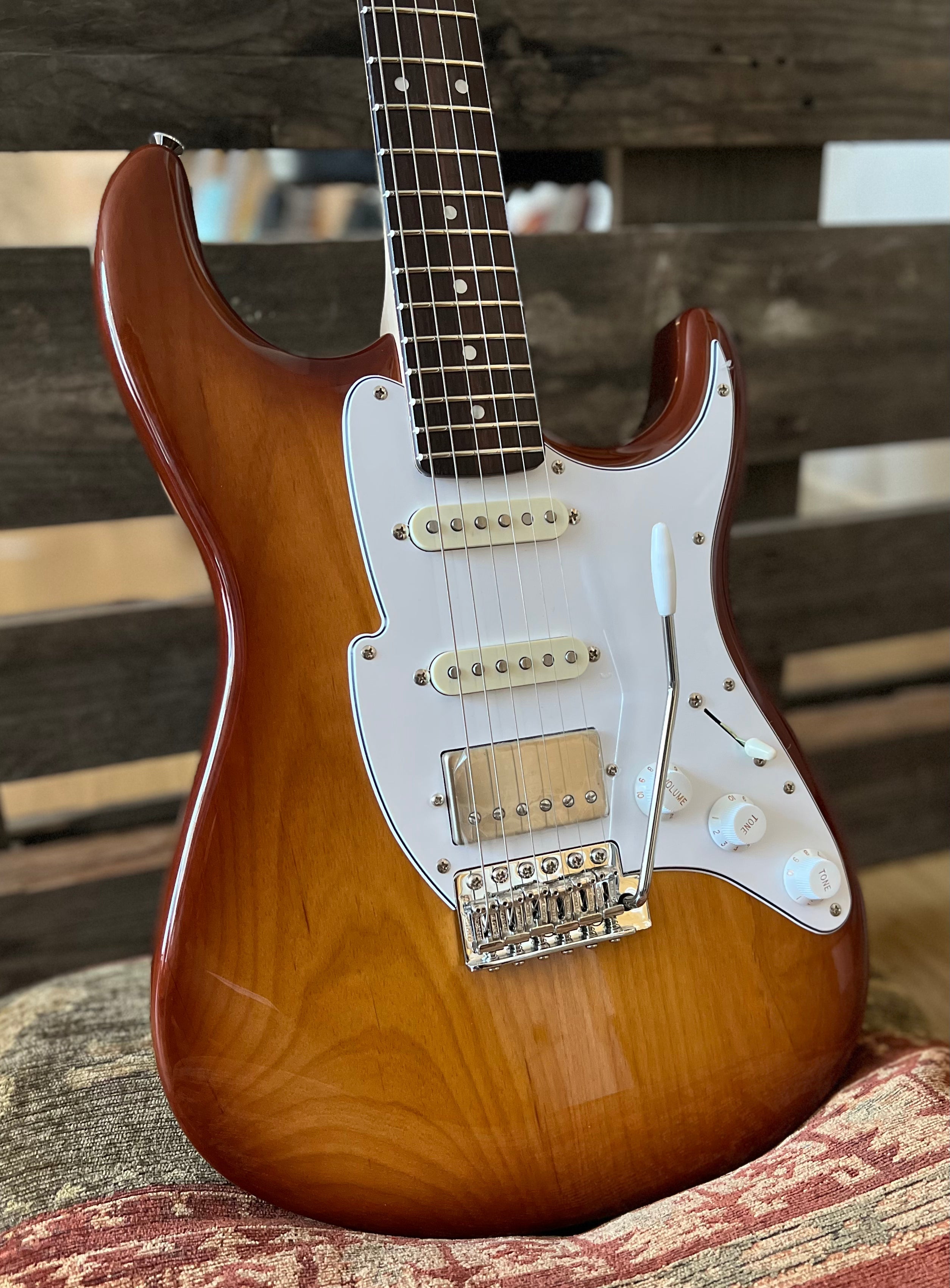FRET KING CORONA CLASSIC GUITAR - VINTAGE SUNBURST (Includes Our £85 Pro Setup Free), Electric Guitar for sale at Richards Guitars.
