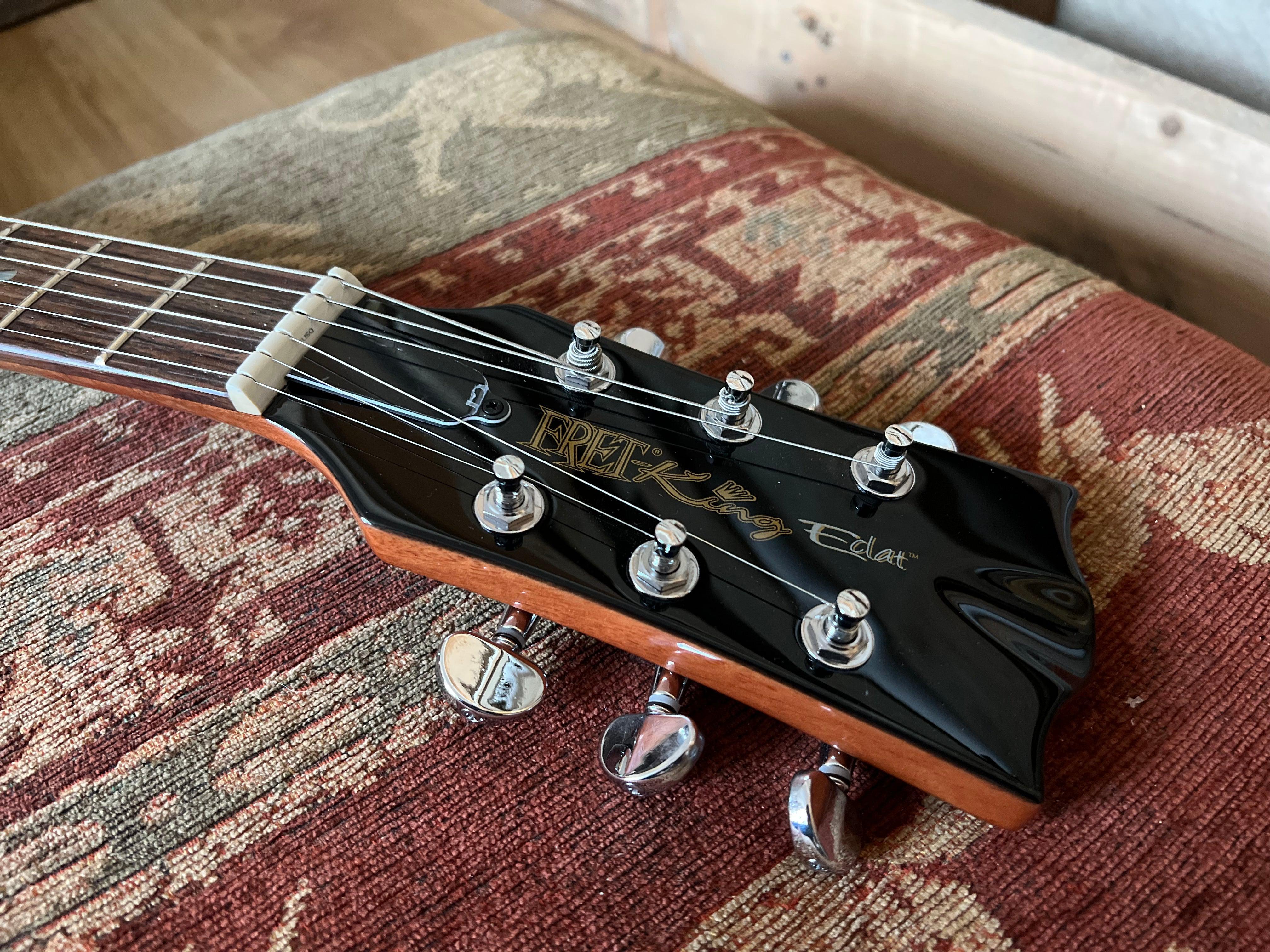 FRET KING ECLAT STANDARD GUITAR - NATURAL MAHOGANY (Includes Our £85 Pro Setup Free), Electric Guitar for sale at Richards Guitars.