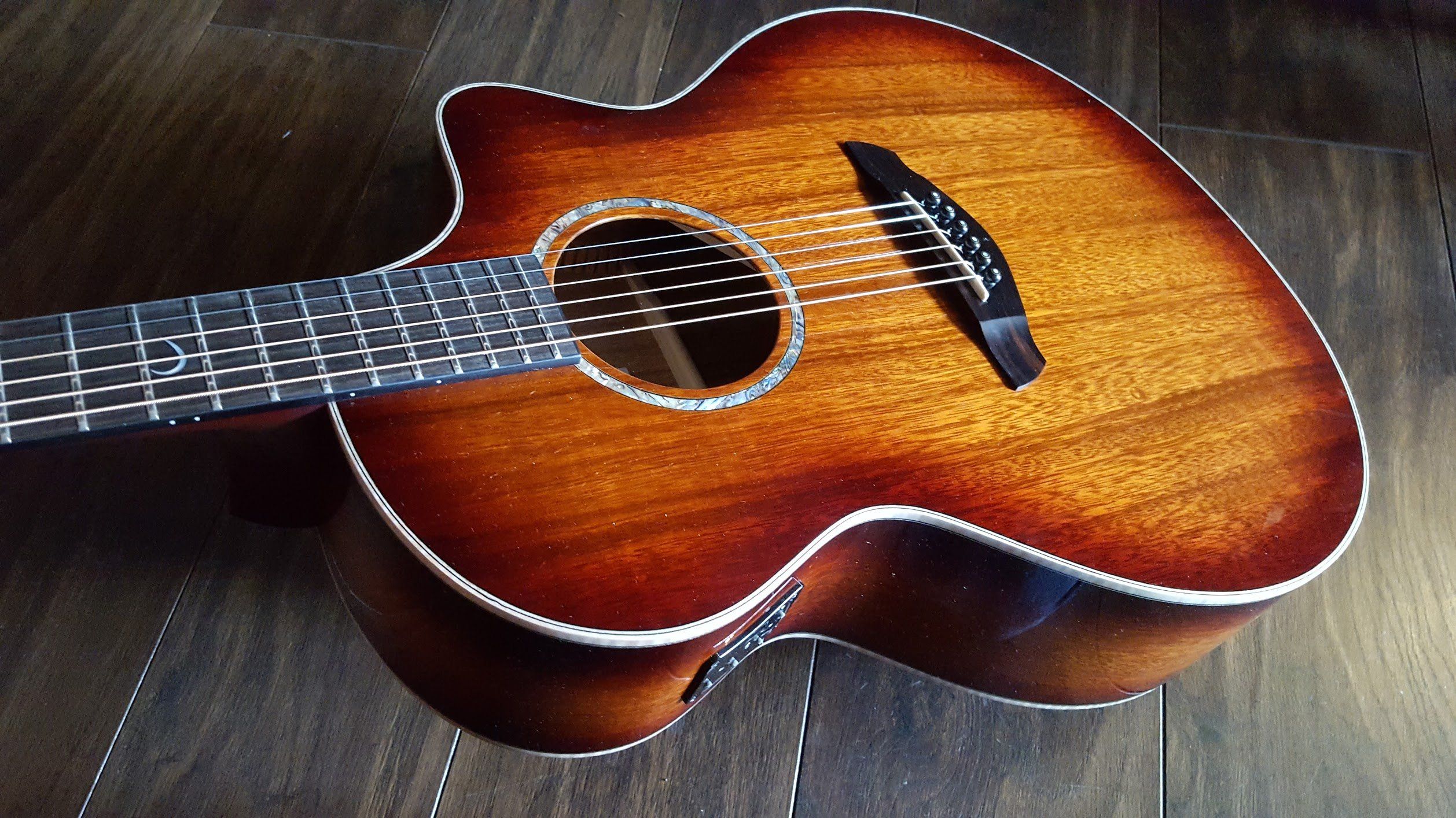 Faith FNCEBMB Electro Acoustic Guitar (Neptune E/Cut Blood Moon Burst), Electro Acoustic Guitar for sale at Richards Guitars.