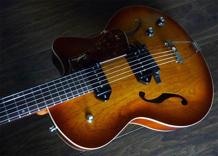 GODIN 5th Avenue CW Kingpin II Cognac Burst, Electric Guitar for sale at Richards Guitars.