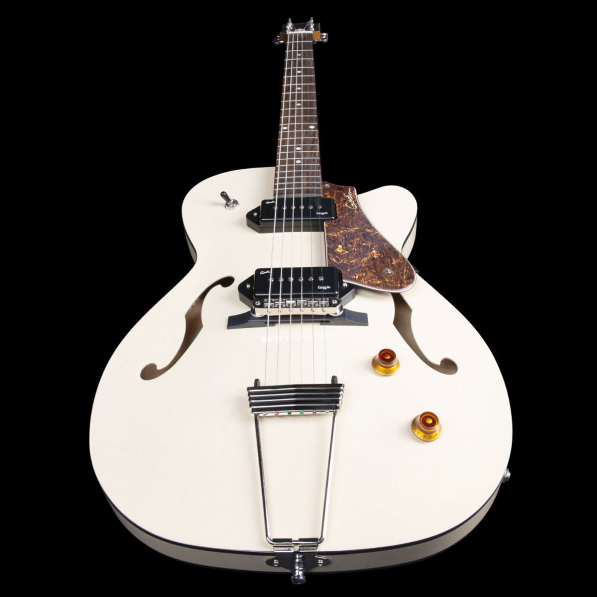 Godin 5th Avenue Thin Line Kingpin P90 Semi-Acoustic Guitar ~ Trans Cream, Electric Guitar for sale at Richards Guitars.