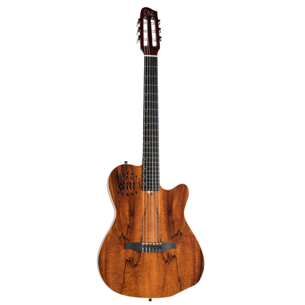 Godin ACS Nylon 2 Voice Guitar ~ Koa Extreme Figure HG, Electro Nylon Strung Guitar for sale at Richards Guitars.