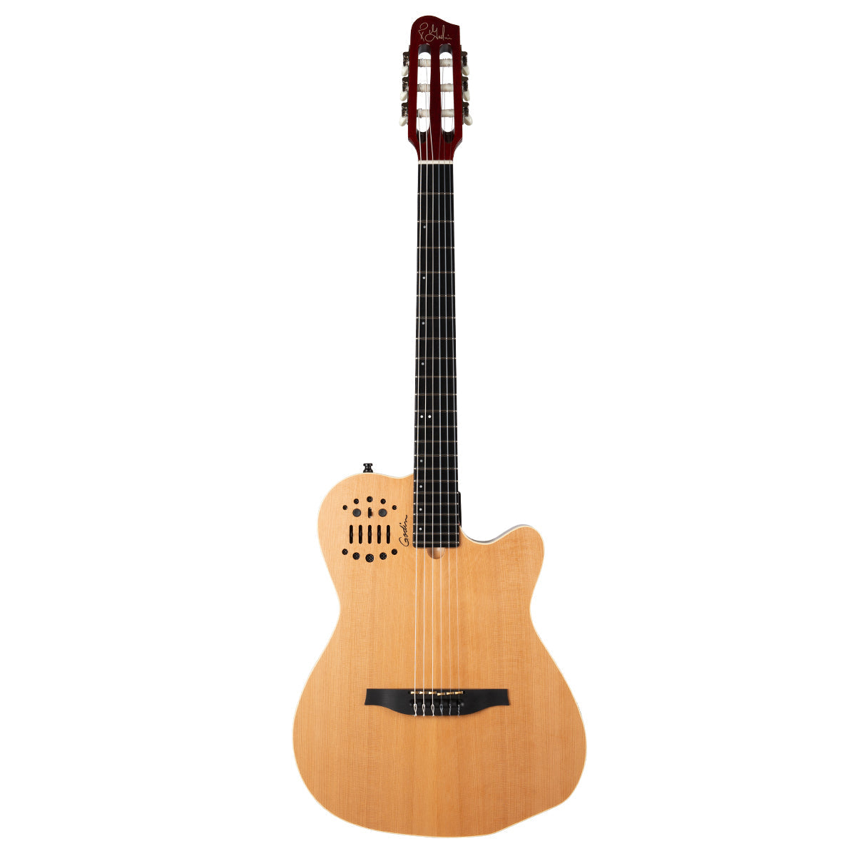 Godin ACS Slim Nylon 2 Voice Guitar ~ Cedar Natural, Electro Nylon Strung Guitar for sale at Richards Guitars.