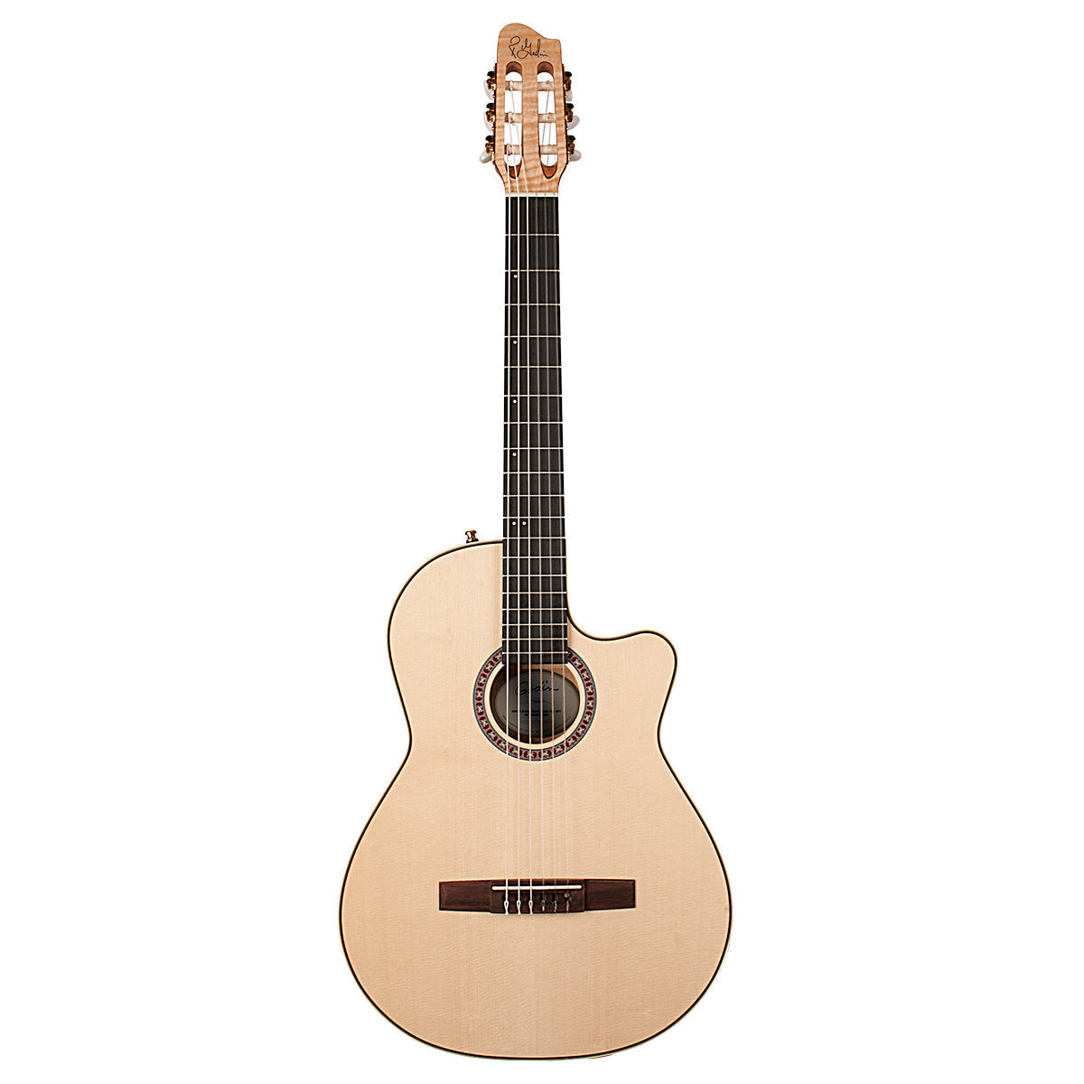 Godin Arena Flame Maple Cutaway Clasica II Nylon String Electro Guitar, Electro Nylon Strung Guitar for sale at Richards Guitars.