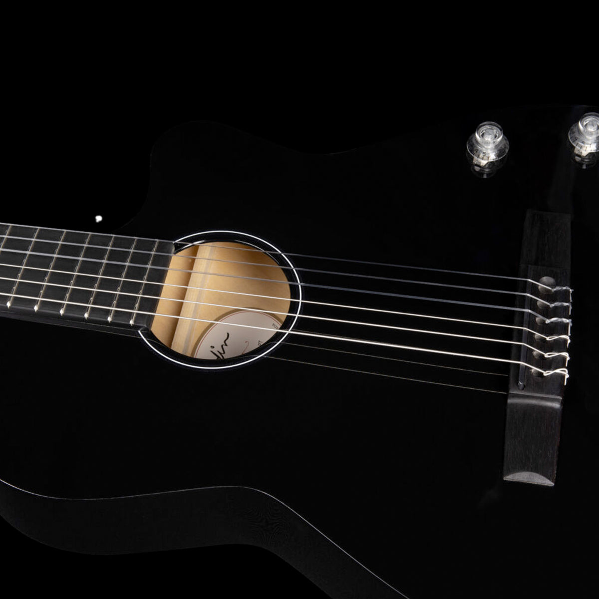 Godin Arena Pro Cutaway Bourbon Burst Nylon String Electro Guitar ~ Onyx Black with EQ, Electro Nylon Strung Guitar for sale at Richards Guitars.