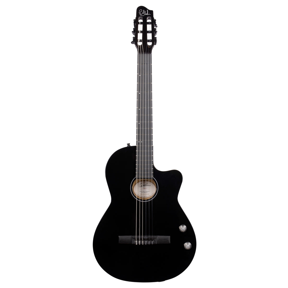 Godin Arena Pro Cutaway Bourbon Burst Nylon String Electro Guitar ~ Onyx Black with EQ, Electro Nylon Strung Guitar for sale at Richards Guitars.