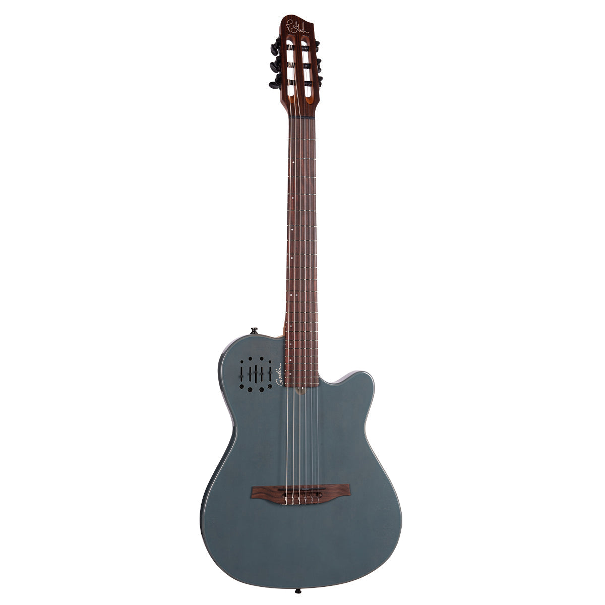 Godin Multiac Mundial Electric Guitar ~ Arctik Blue, Electro Nylon Strung Guitar for sale at Richards Guitars.