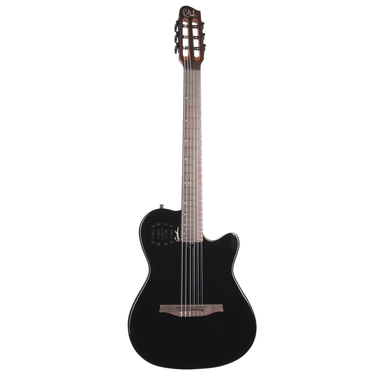 Godin Multiac Mundial Electric Guitar ~ Onyx Black, Electro Nylon Strung Guitar for sale at Richards Guitars.