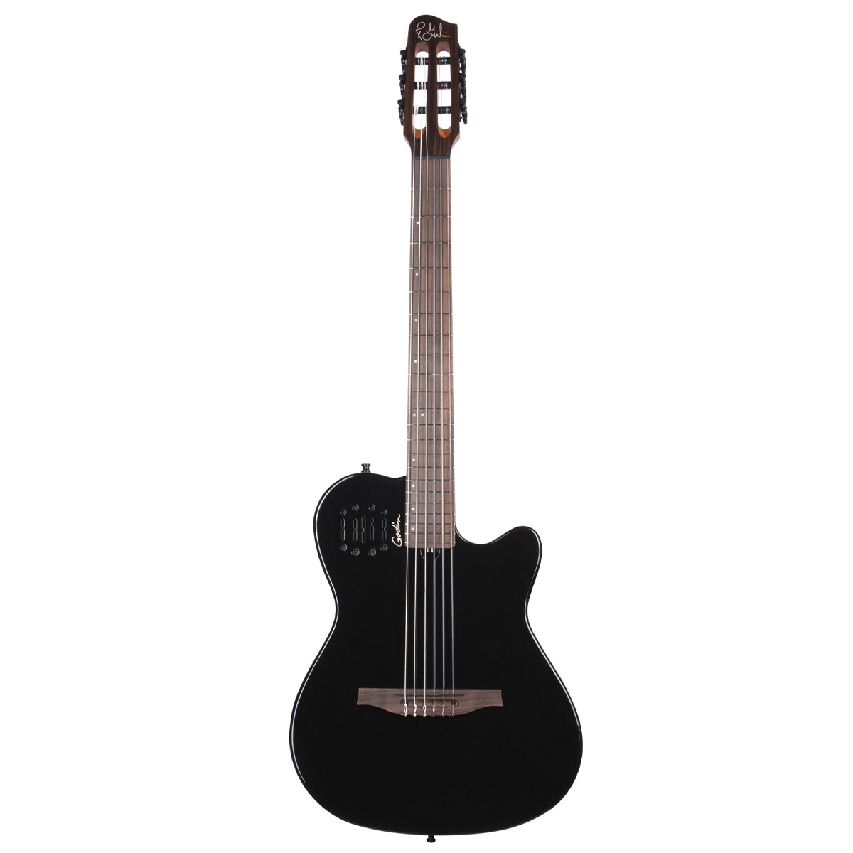 Godin Multiac Mundial Electric Guitar ~ Onyx Black, Electro Nylon Strung Guitar for sale at Richards Guitars.