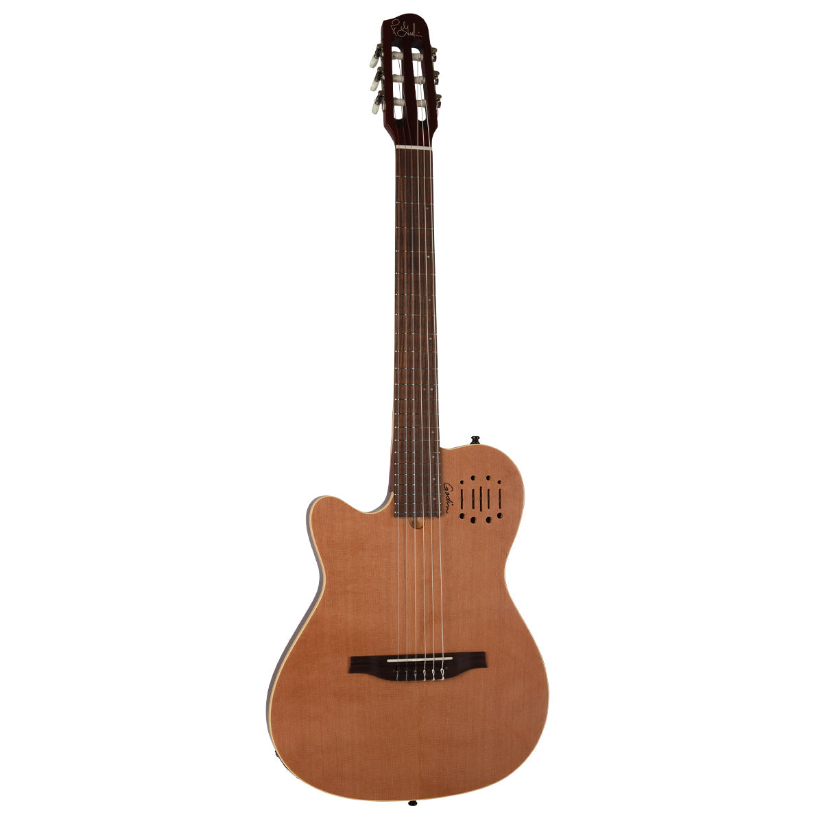 Godin Multiac Nylon Encore Guitar ~ Left Hand ~ Natural, Electro Nylon Strung Guitar for sale at Richards Guitars.