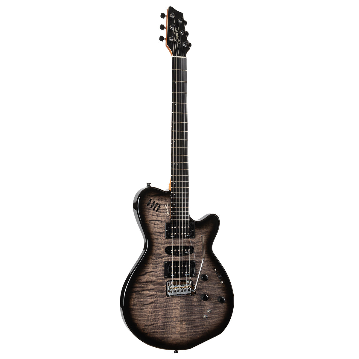 Godin XTSA 3 Voice Electric Guitar ~ Trans Black Flame, Electric Guitar for sale at Richards Guitars.