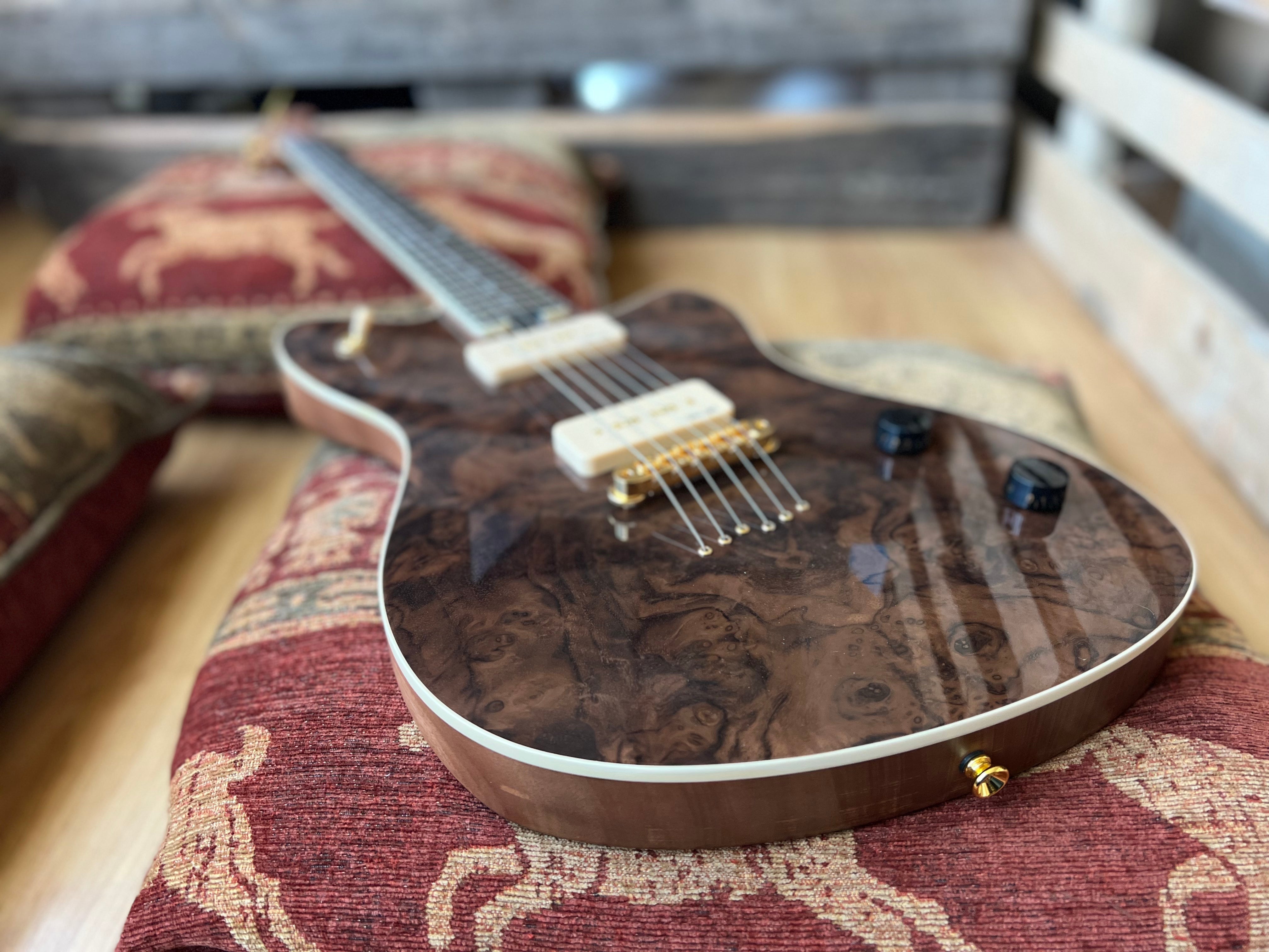 Gordon Smith Gatsby Deluxe Burled Walnut Custom, Electric Guitar for sale at Richards Guitars.