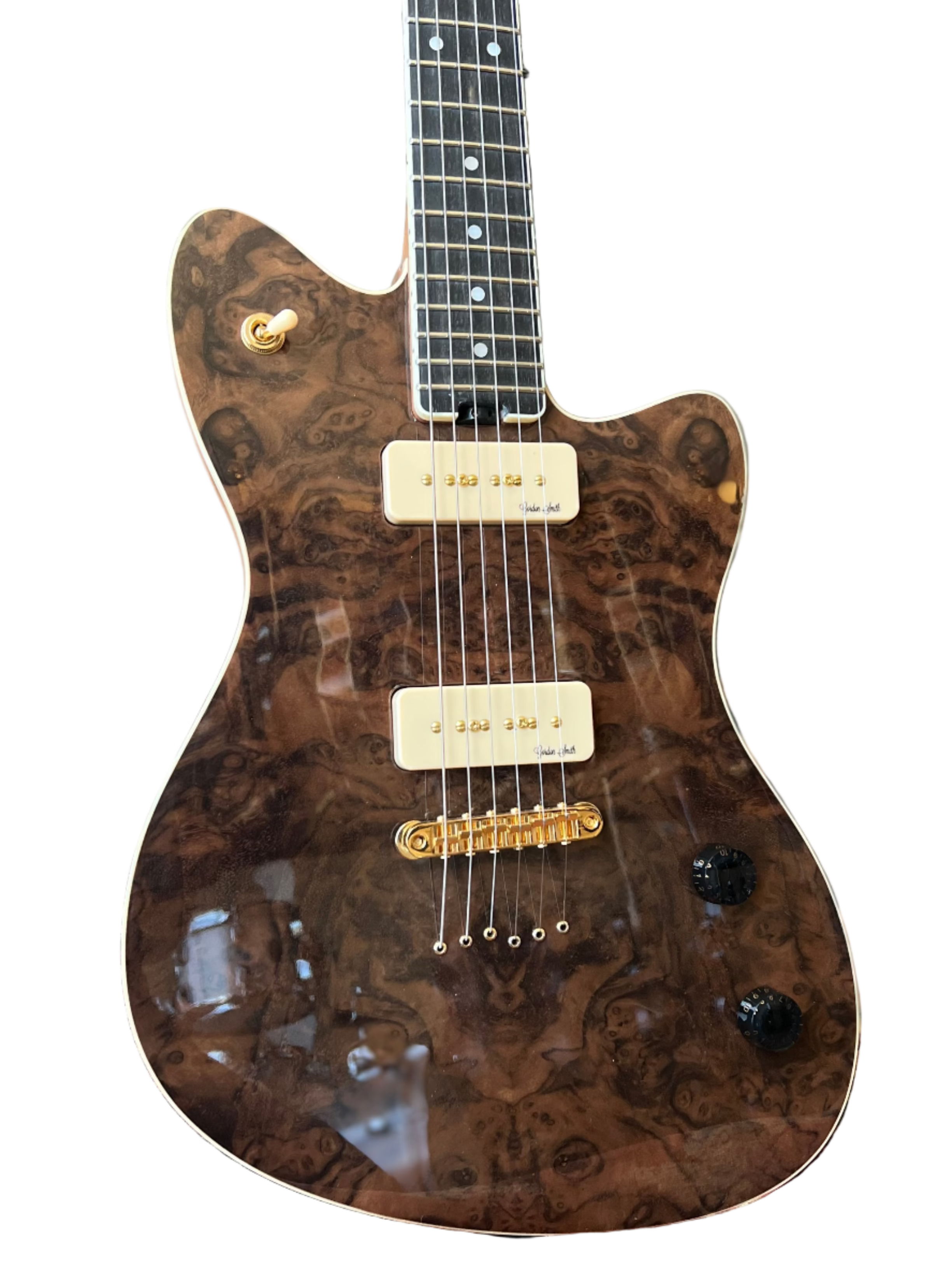 Gordon Smith Gatsby Deluxe Burled Walnut Custom, Electric Guitar for sale at Richards Guitars.