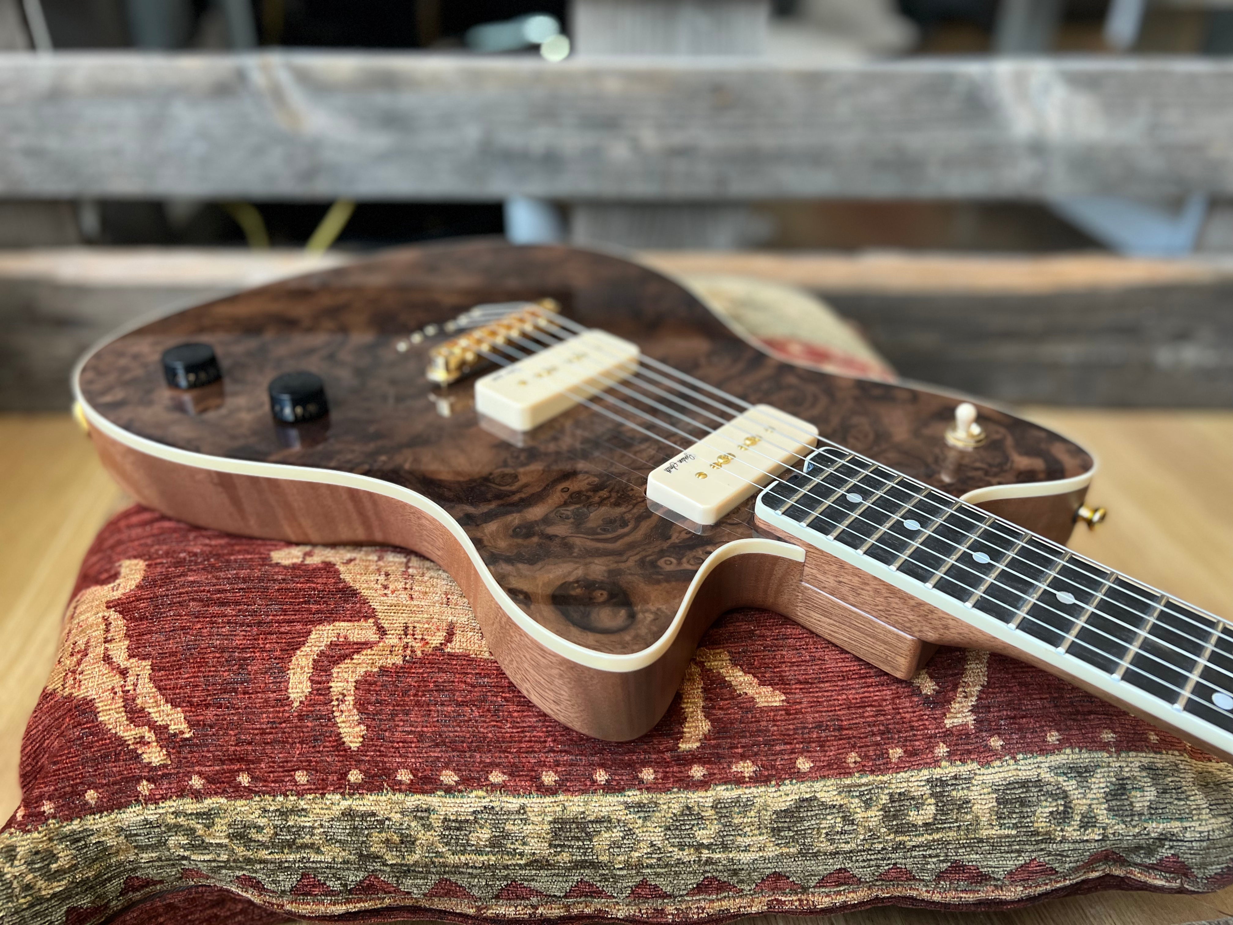 Gordon Smith Gatsby Deluxe Burled Walnut Custom, Electric Guitar for sale at Richards Guitars.