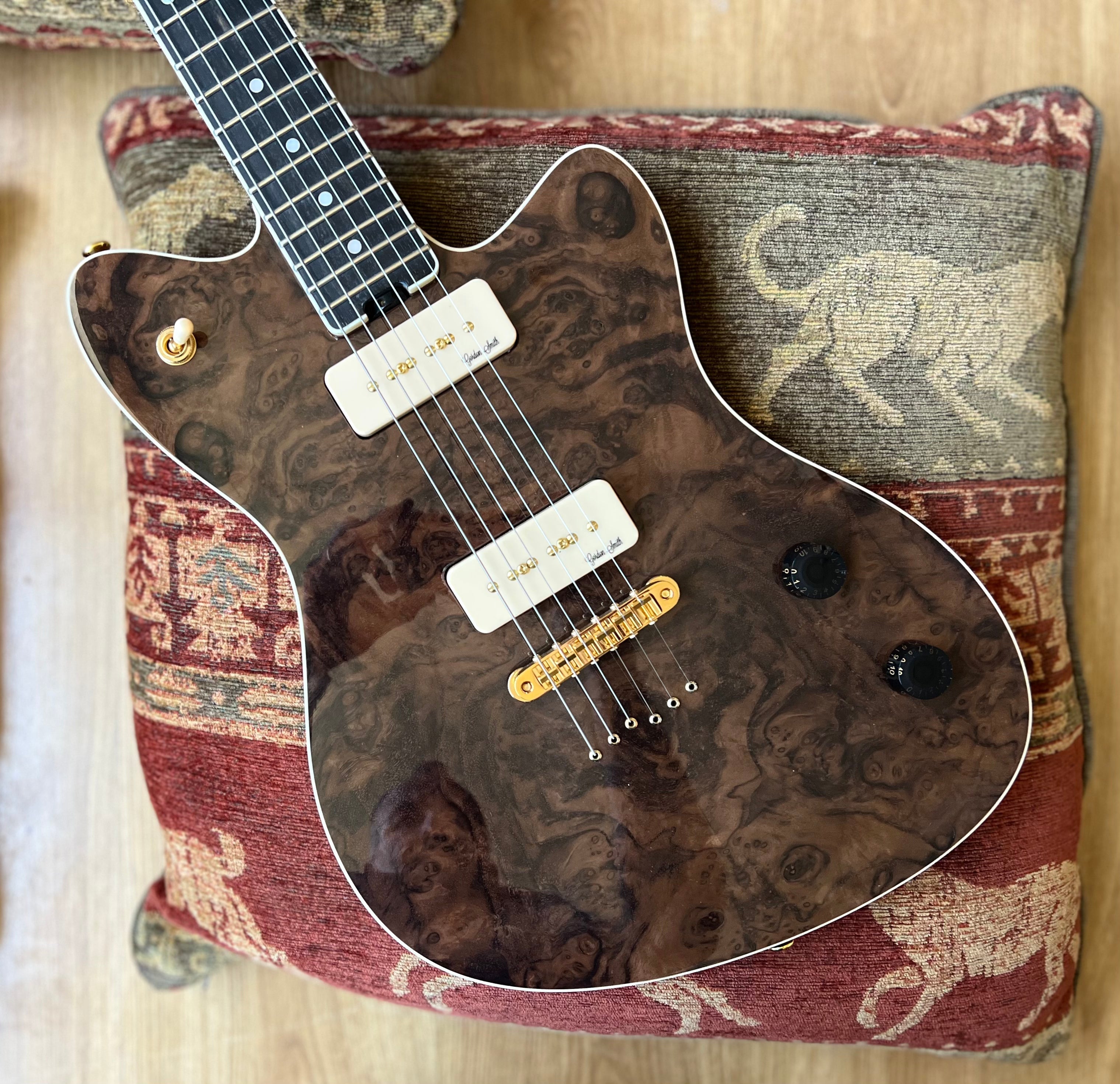 Gordon Smith Gatsby Deluxe Burled Walnut Custom, Electric Guitar for sale at Richards Guitars.